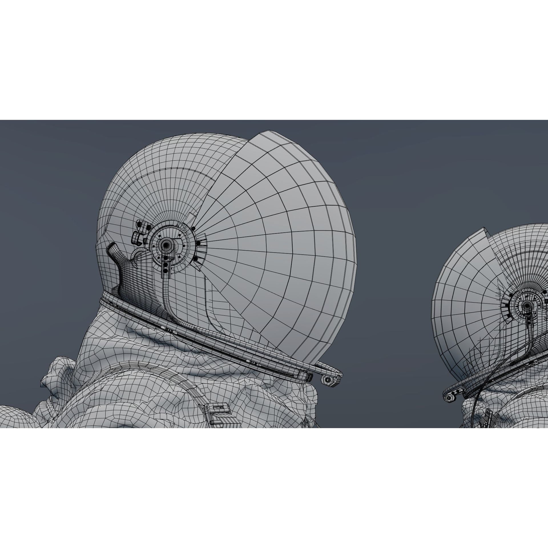 SPACESUIT Orange ACES - Game-Ready 3D Model - View 27