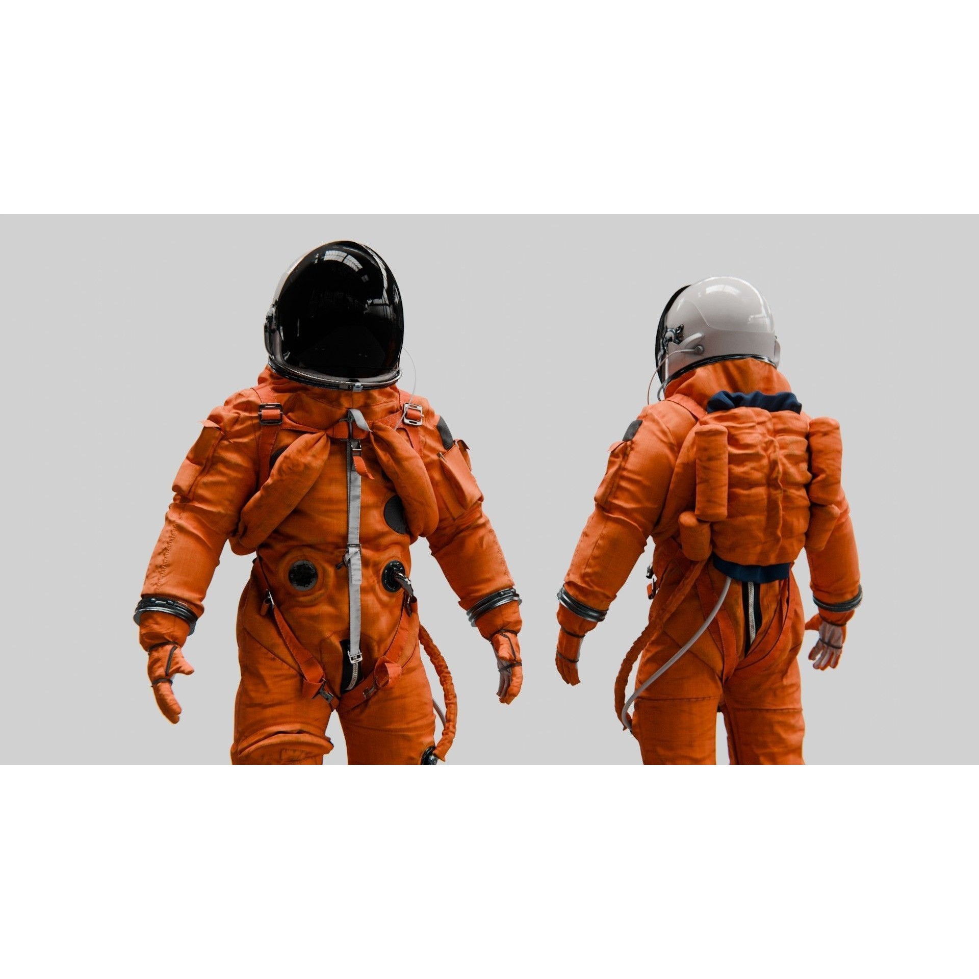 SPACESUIT Orange ACES - Game-Ready 3D Model - View 4