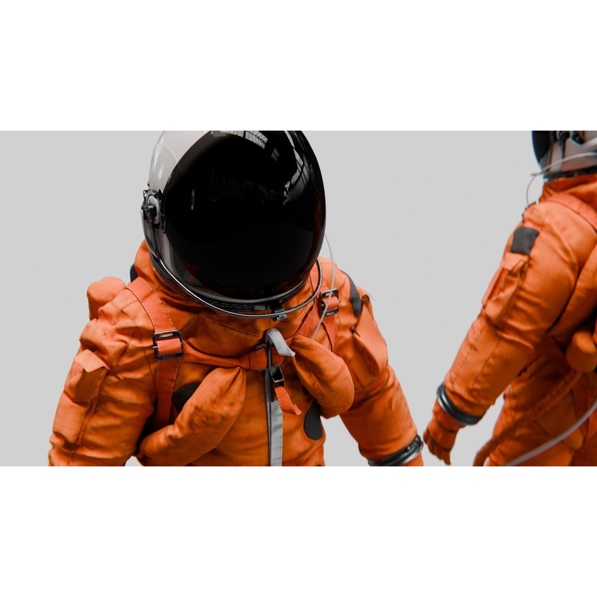 SPACESUIT Orange ACES - Game-Ready 3D Model - View 8