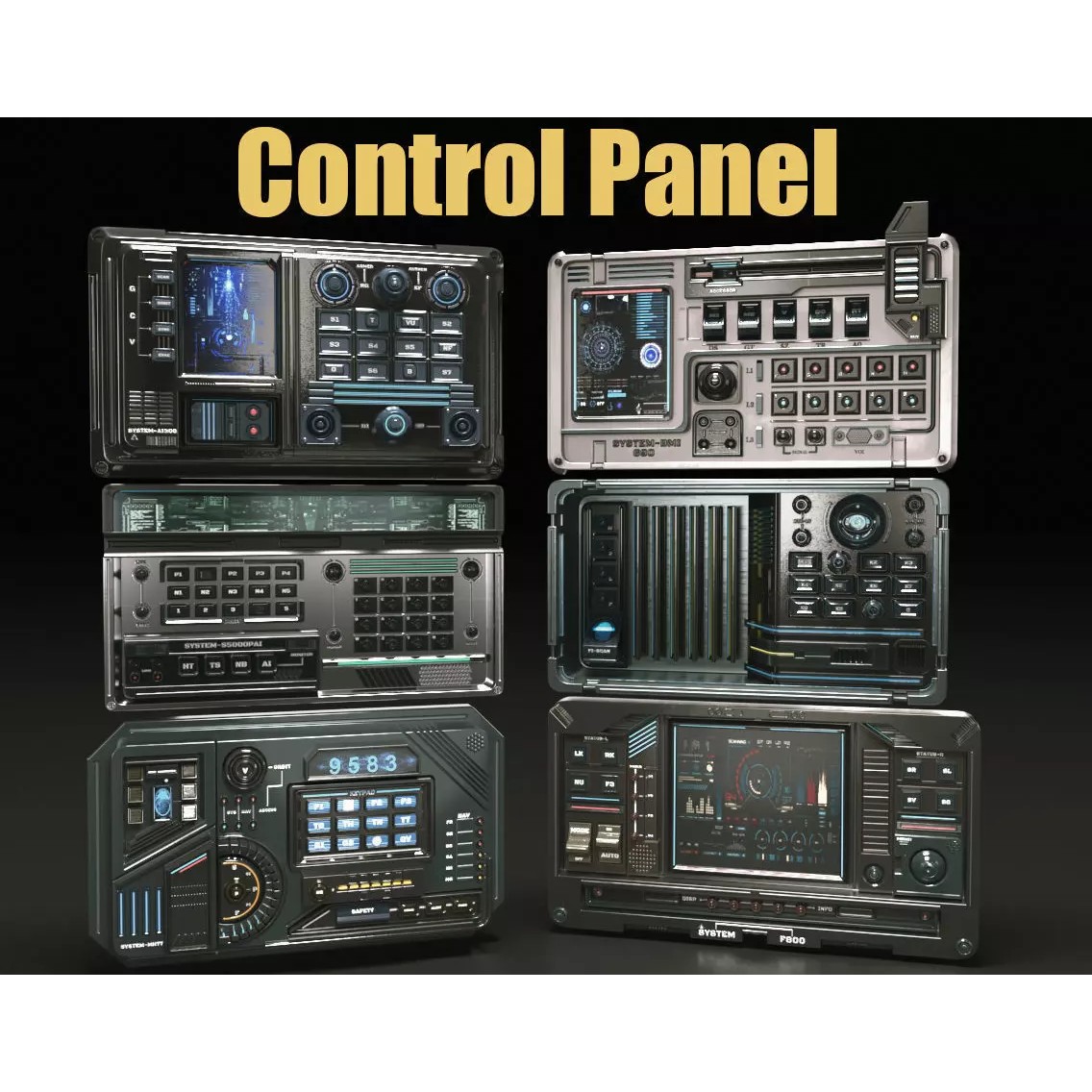 Control Panel - PBR Game-Ready 3D Model - View 2