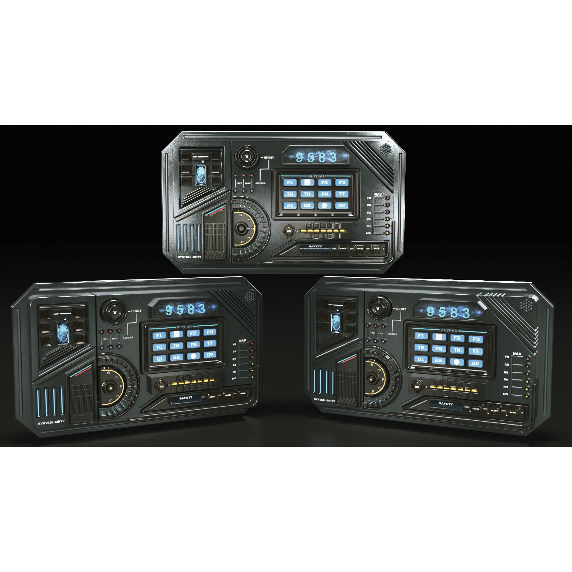 Control Panel - PBR Game-Ready 3D Model - View 4