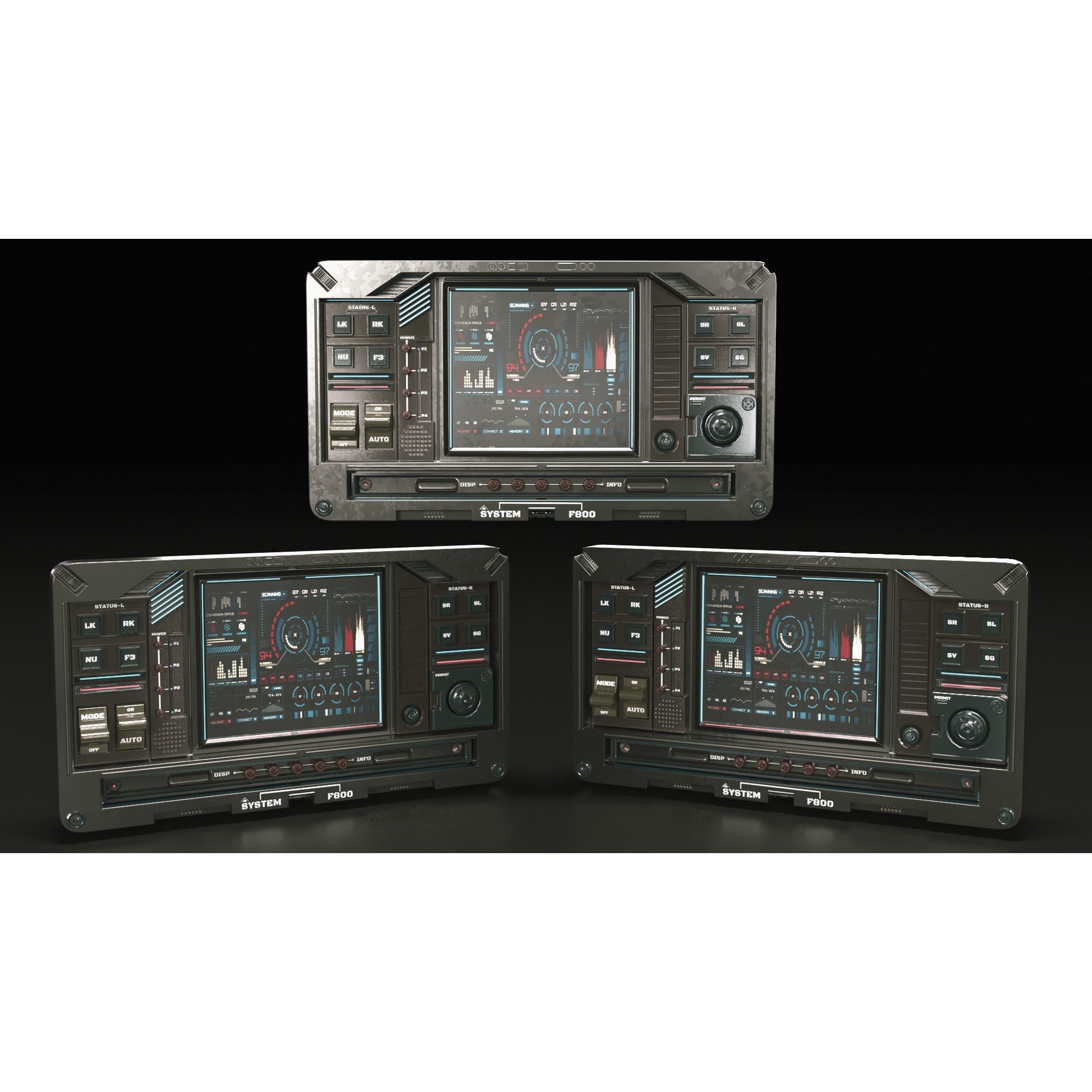 Control Panel - PBR Game-Ready 3D Model - View 7