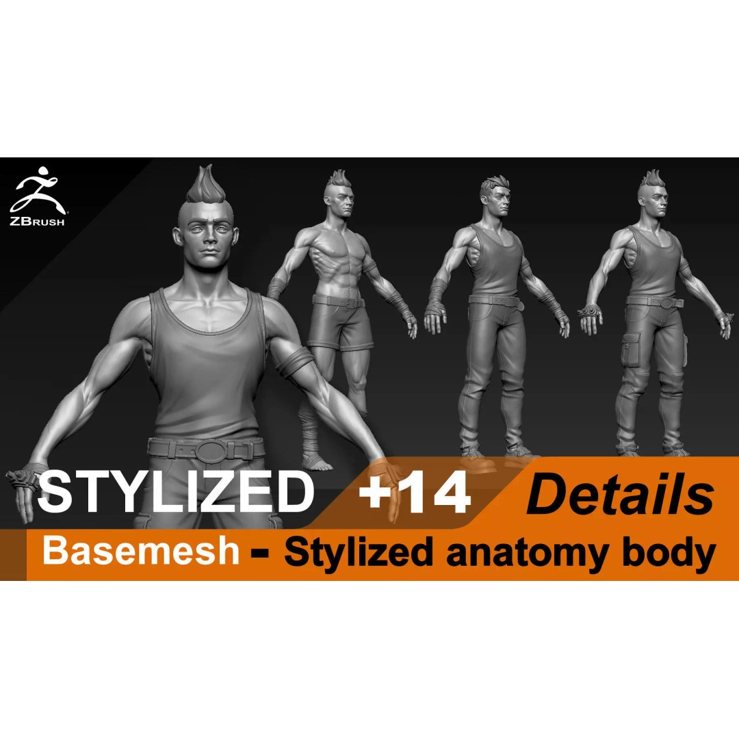 Rony 3D Model – Stylized Character with Basemesh and Elements - View 2