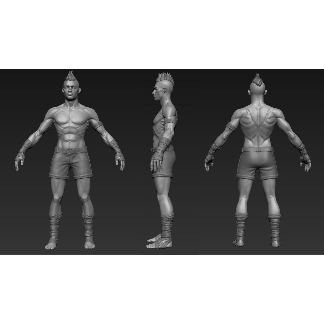 Rony 3D Model – Stylized Character with Basemesh and Elements - View 3