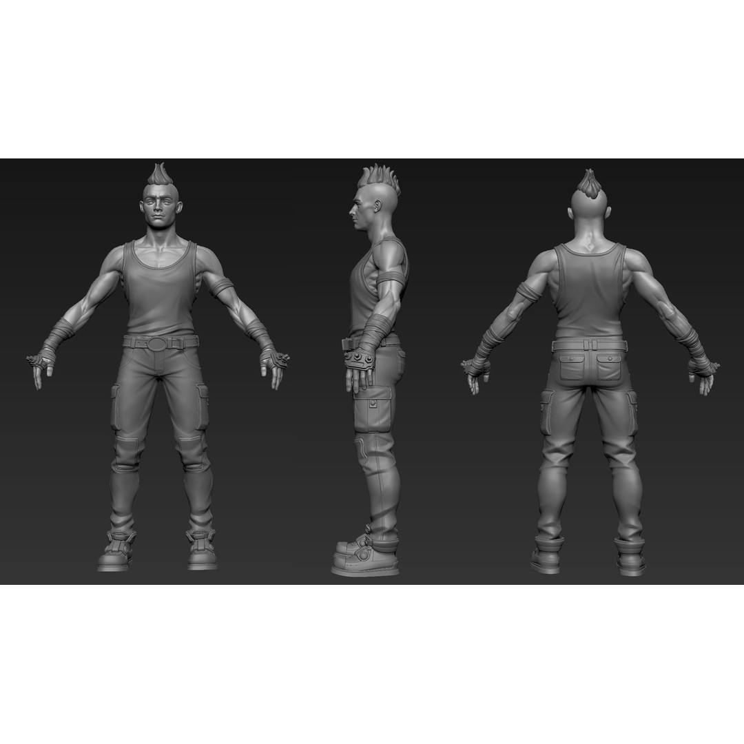 Rony 3D Model – Stylized Character with Basemesh and Elements - View 5