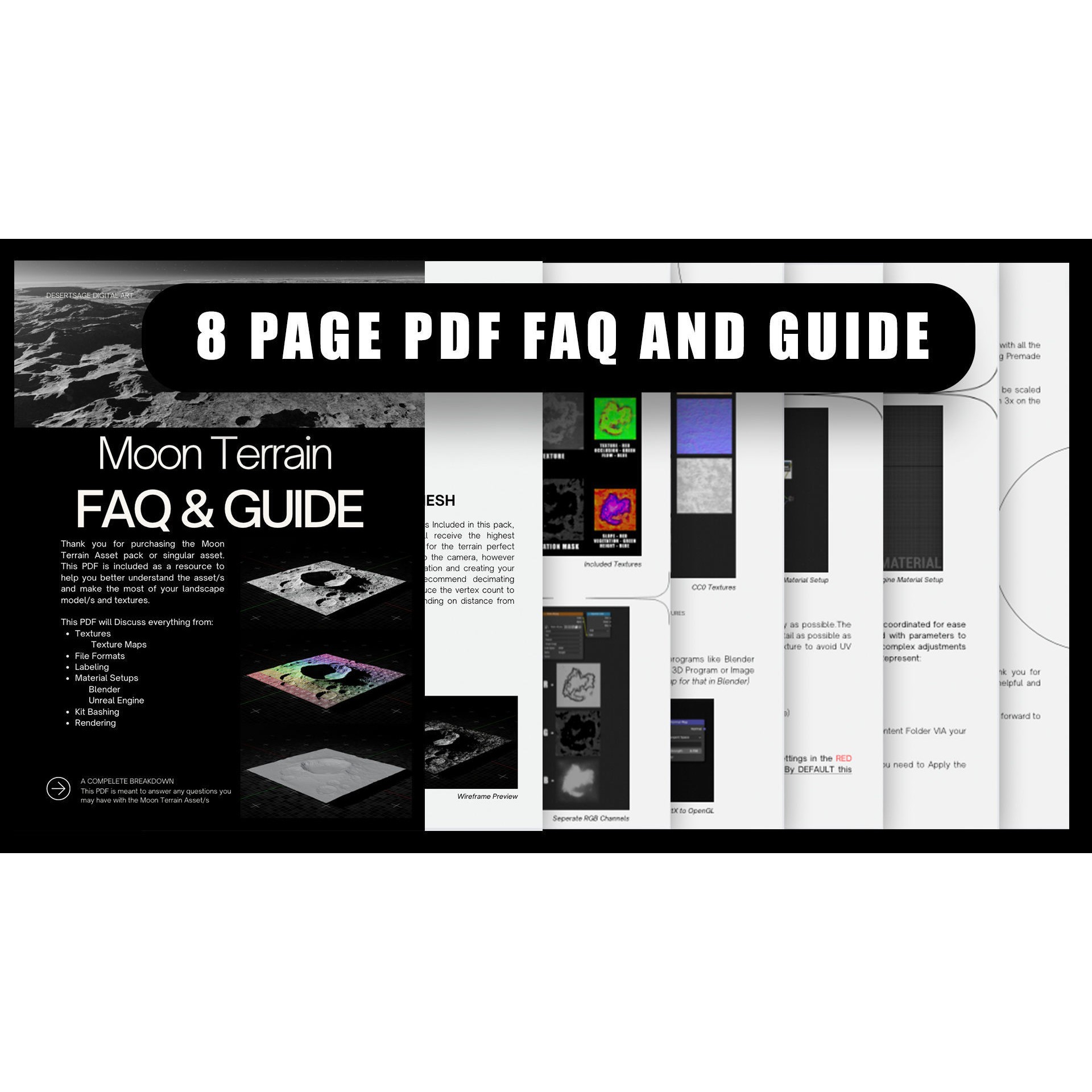 Moon Terrain - Game-Ready 3D Model - View 10