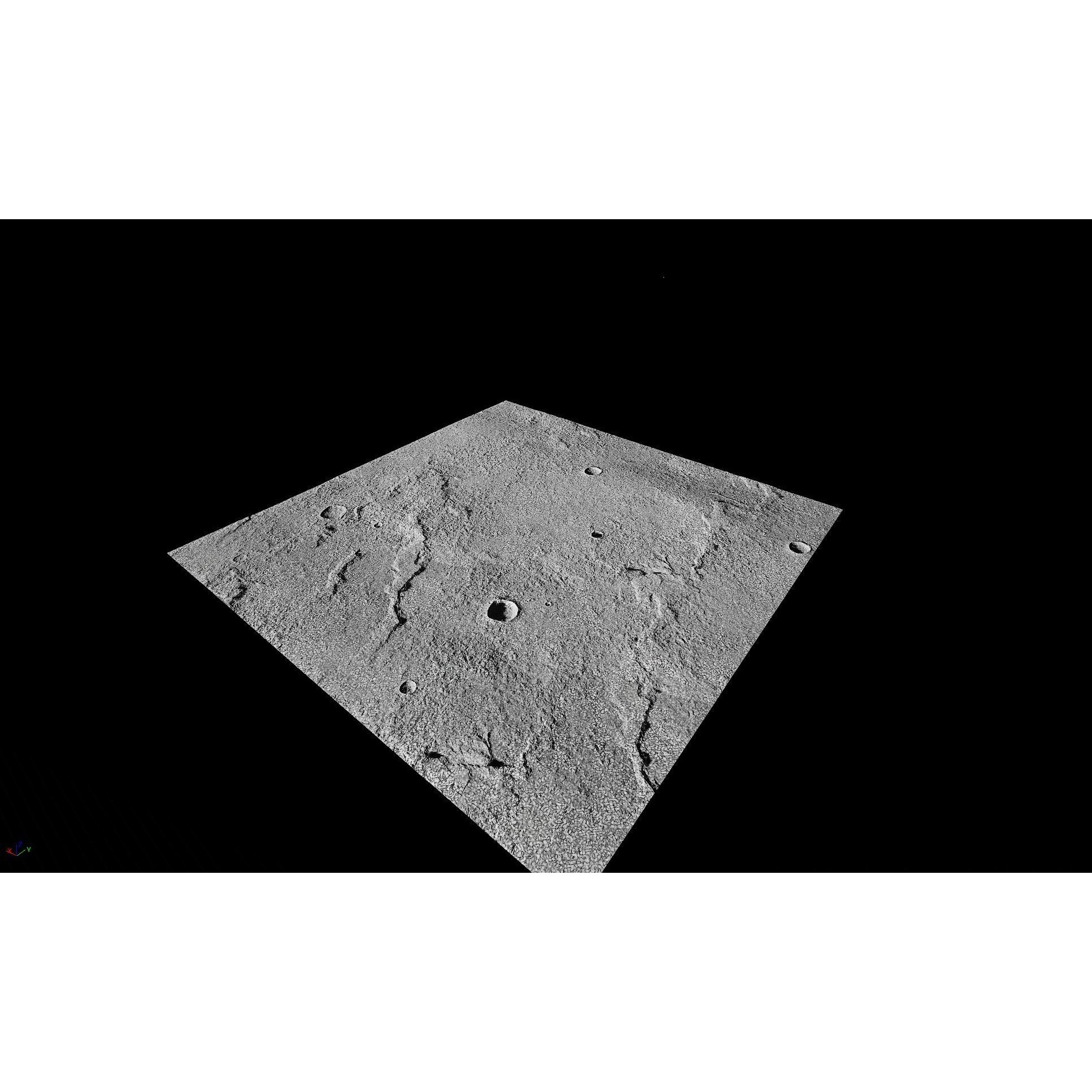 Moon Terrain - Game-Ready 3D Model - View 14