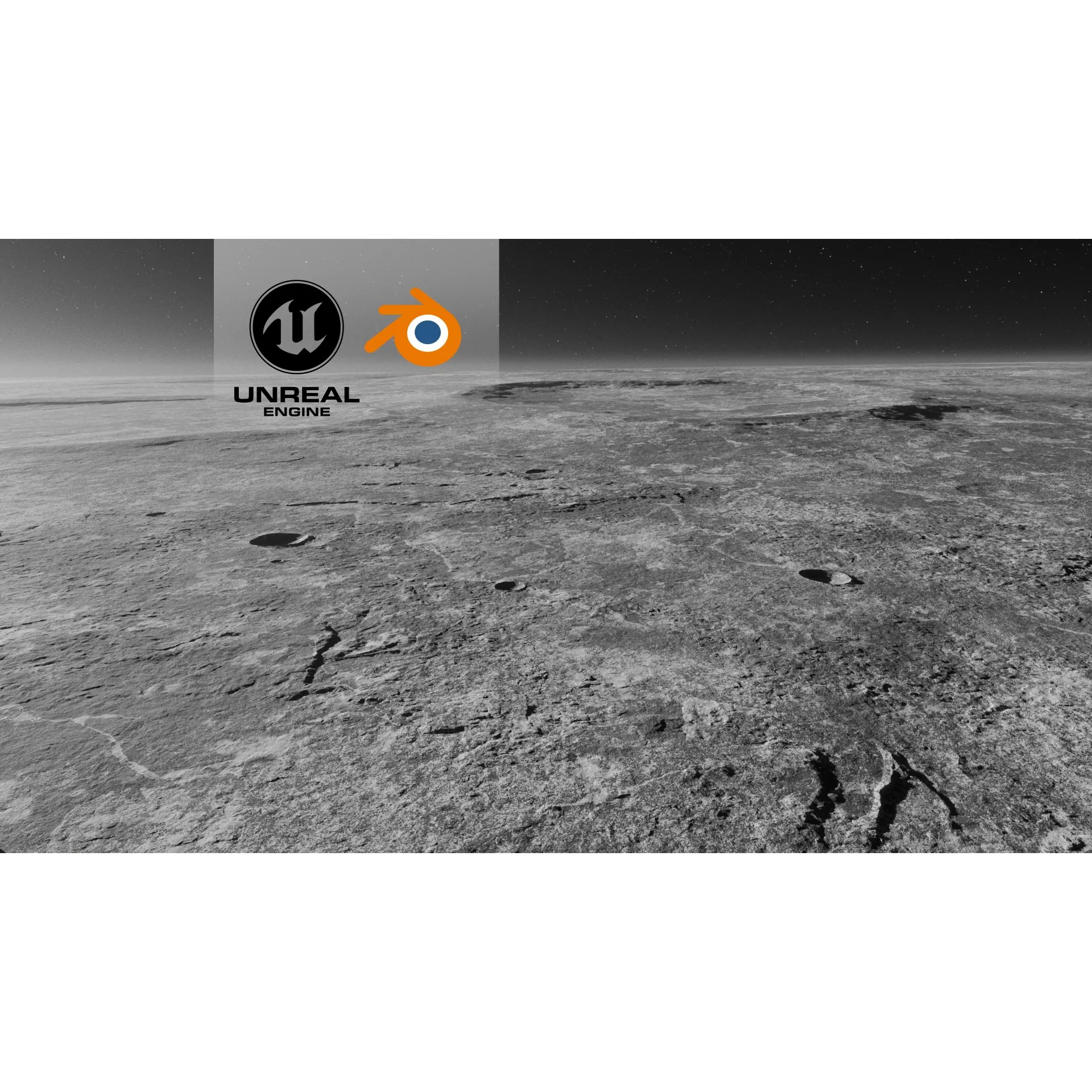 Moon Terrain - Game-Ready 3D Model - View 2