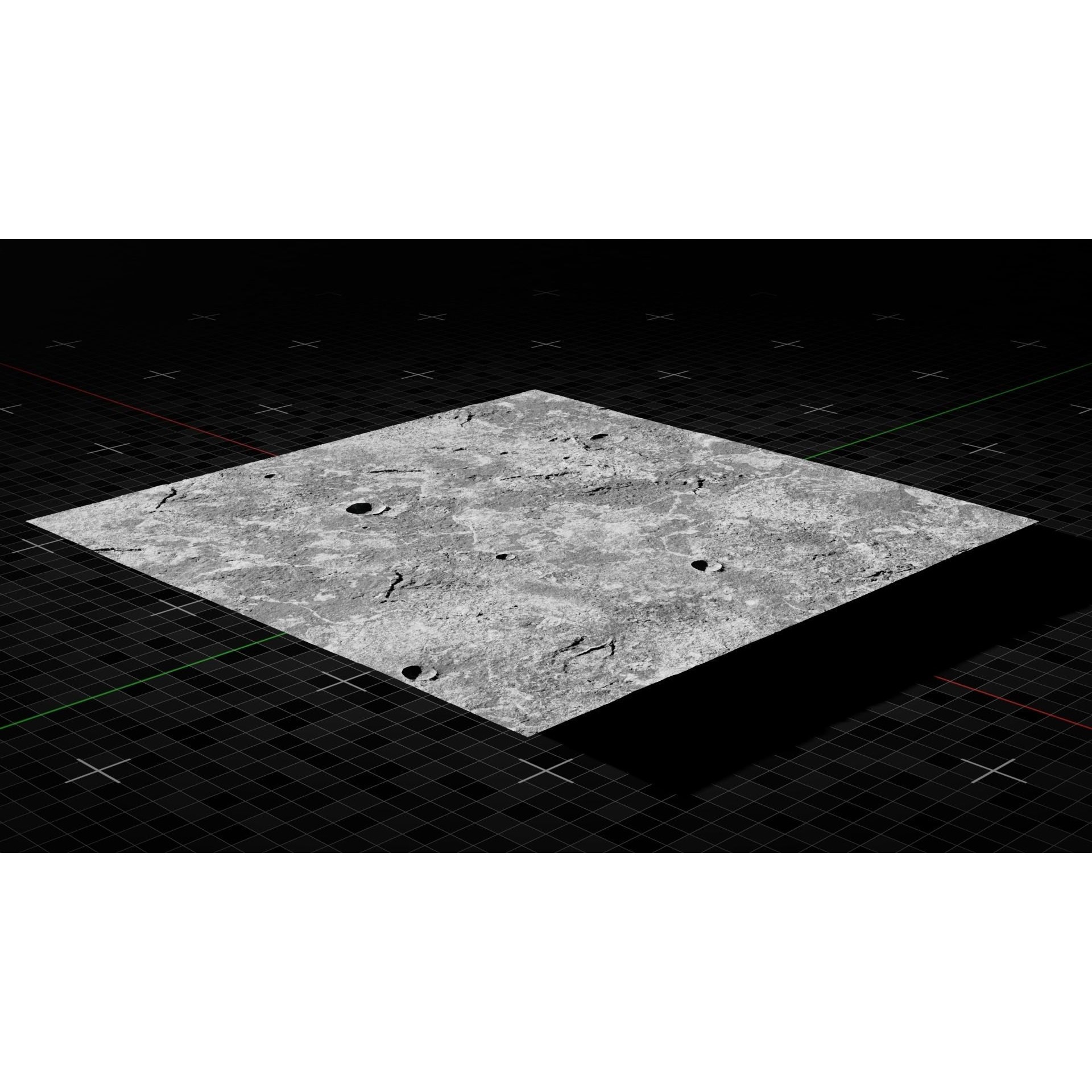 Moon Terrain - Game-Ready 3D Model - View 3