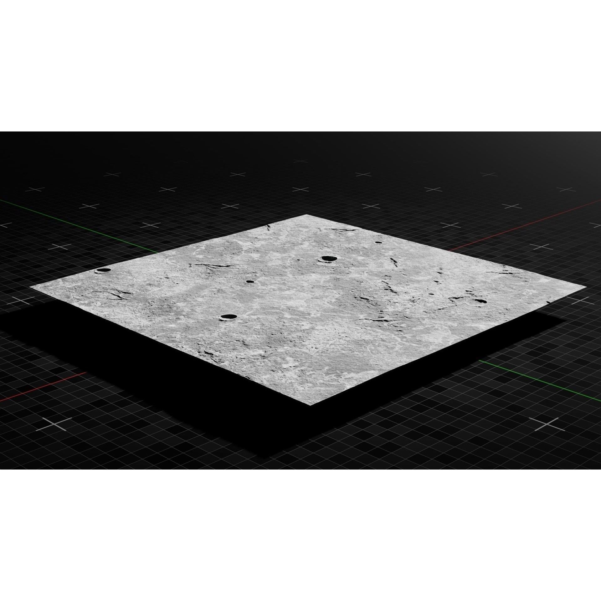 Moon Terrain - Game-Ready 3D Model - View 7