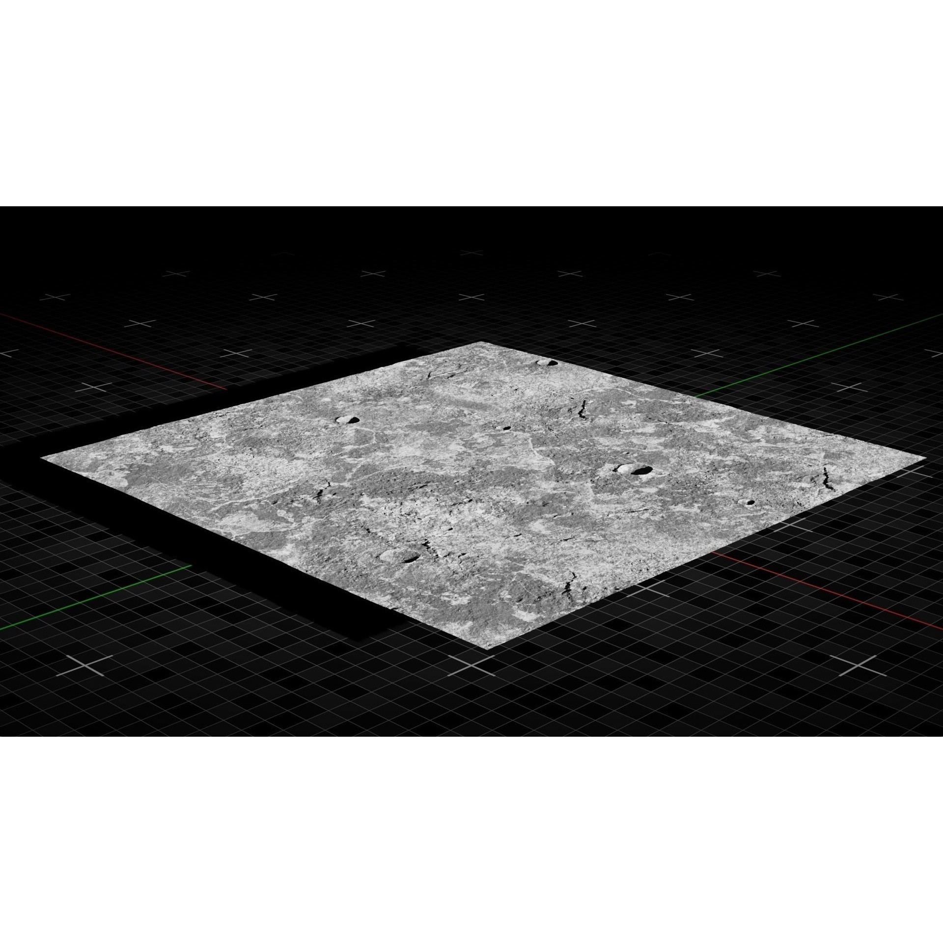 Moon Terrain - Game-Ready 3D Model - View 8