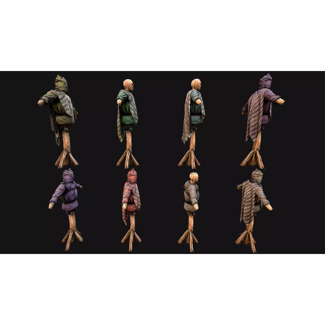 Medieval Wooden Training Dummy 3D Model – Low Poly PBR Game Asset, FBX - View 16