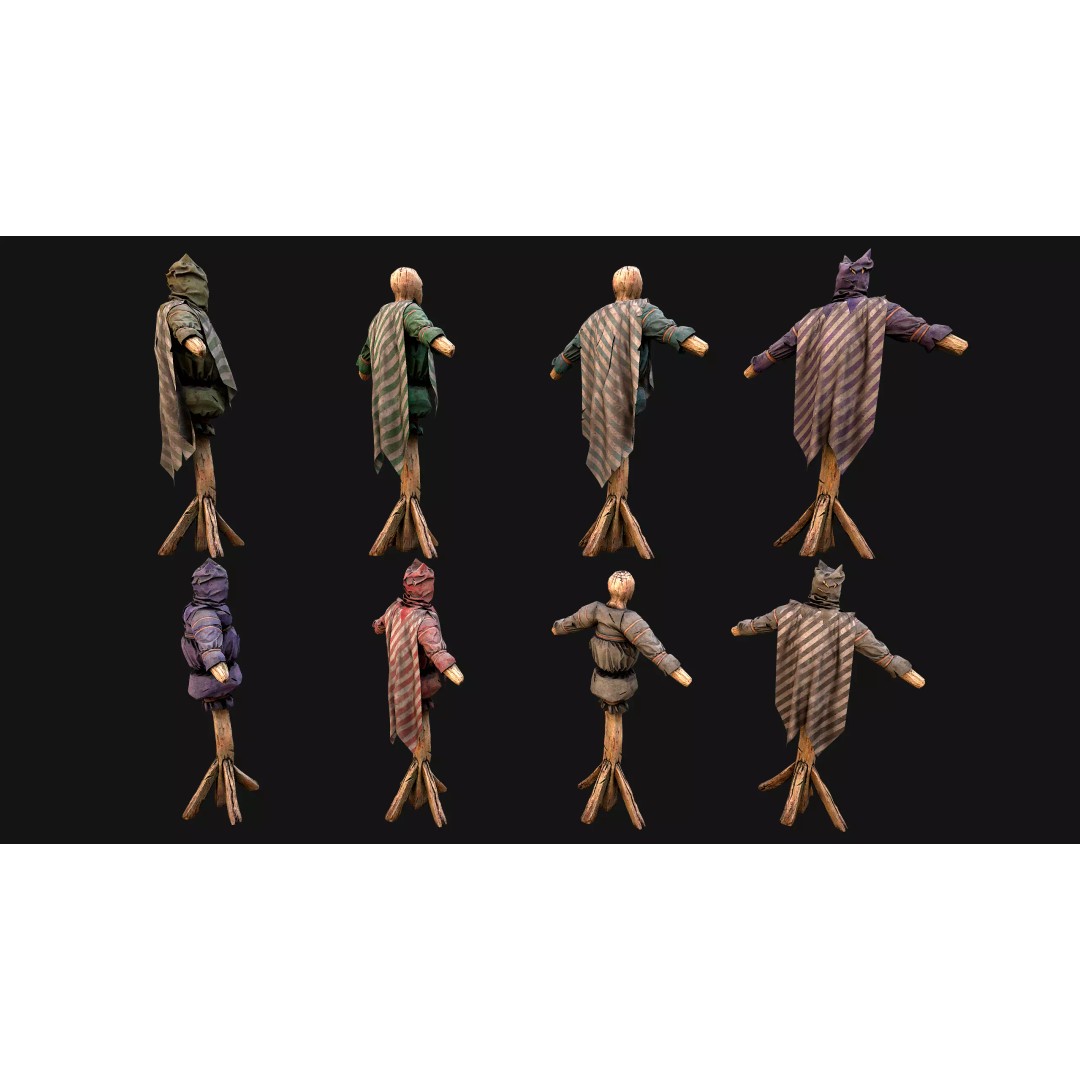 Medieval Wooden Training Dummy 3D Model – Low Poly PBR Game Asset, FBX - View 17