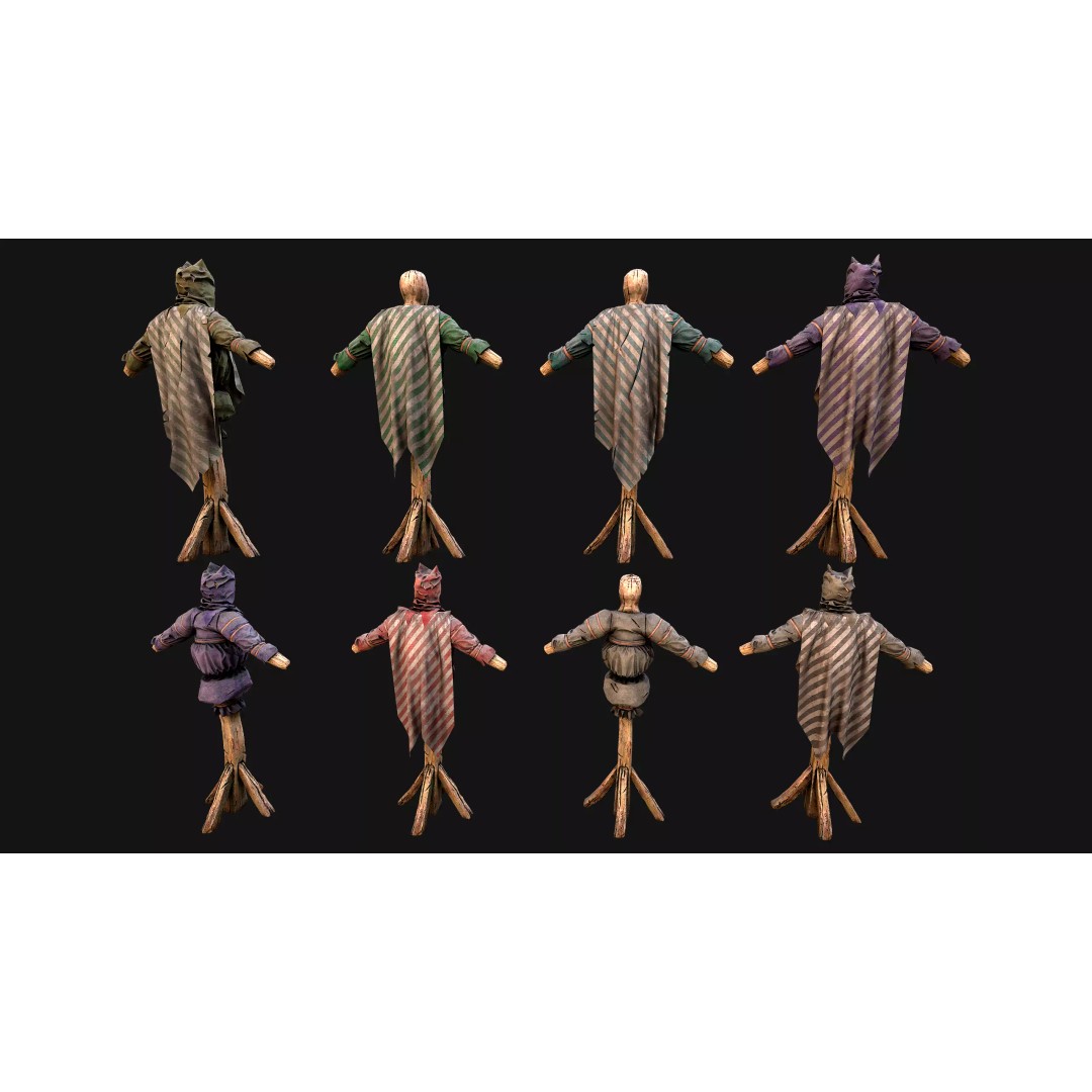 Medieval Wooden Training Dummy 3D Model – Low Poly PBR Game Asset, FBX - View 18