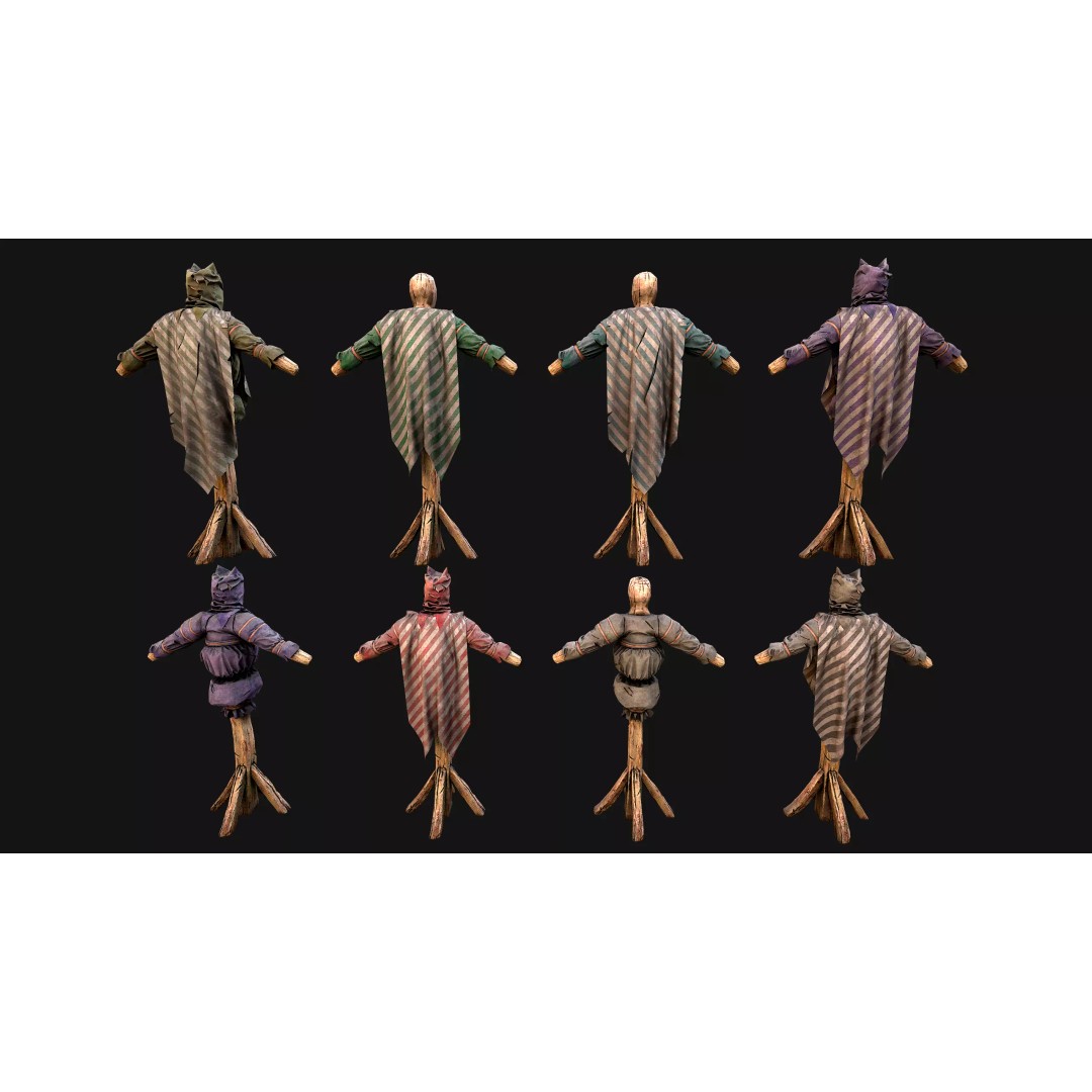 Medieval Wooden Training Dummy 3D Model – Low Poly PBR Game Asset, FBX - View 19