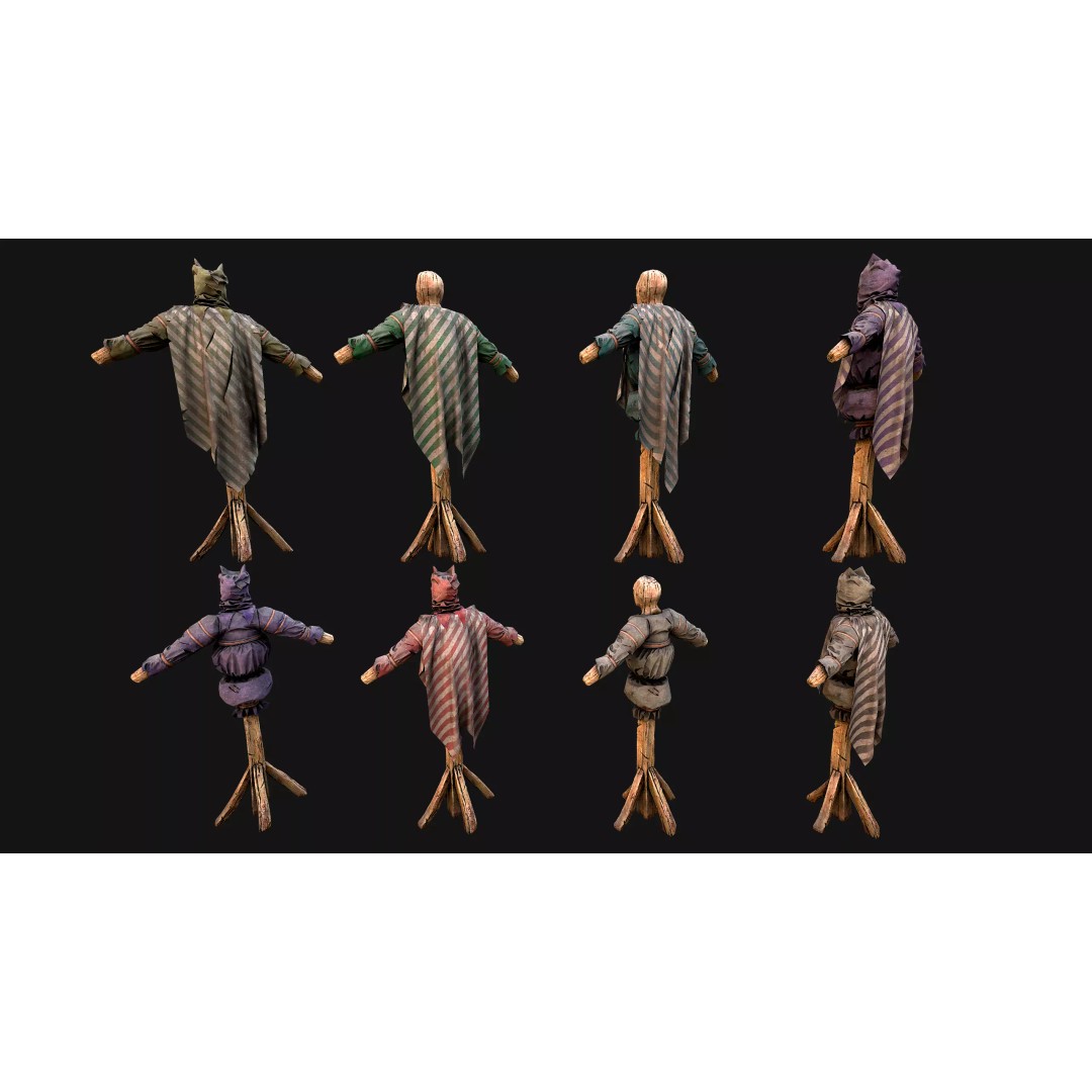 Medieval Wooden Training Dummy 3D Model – Low Poly PBR Game Asset, FBX - View 20