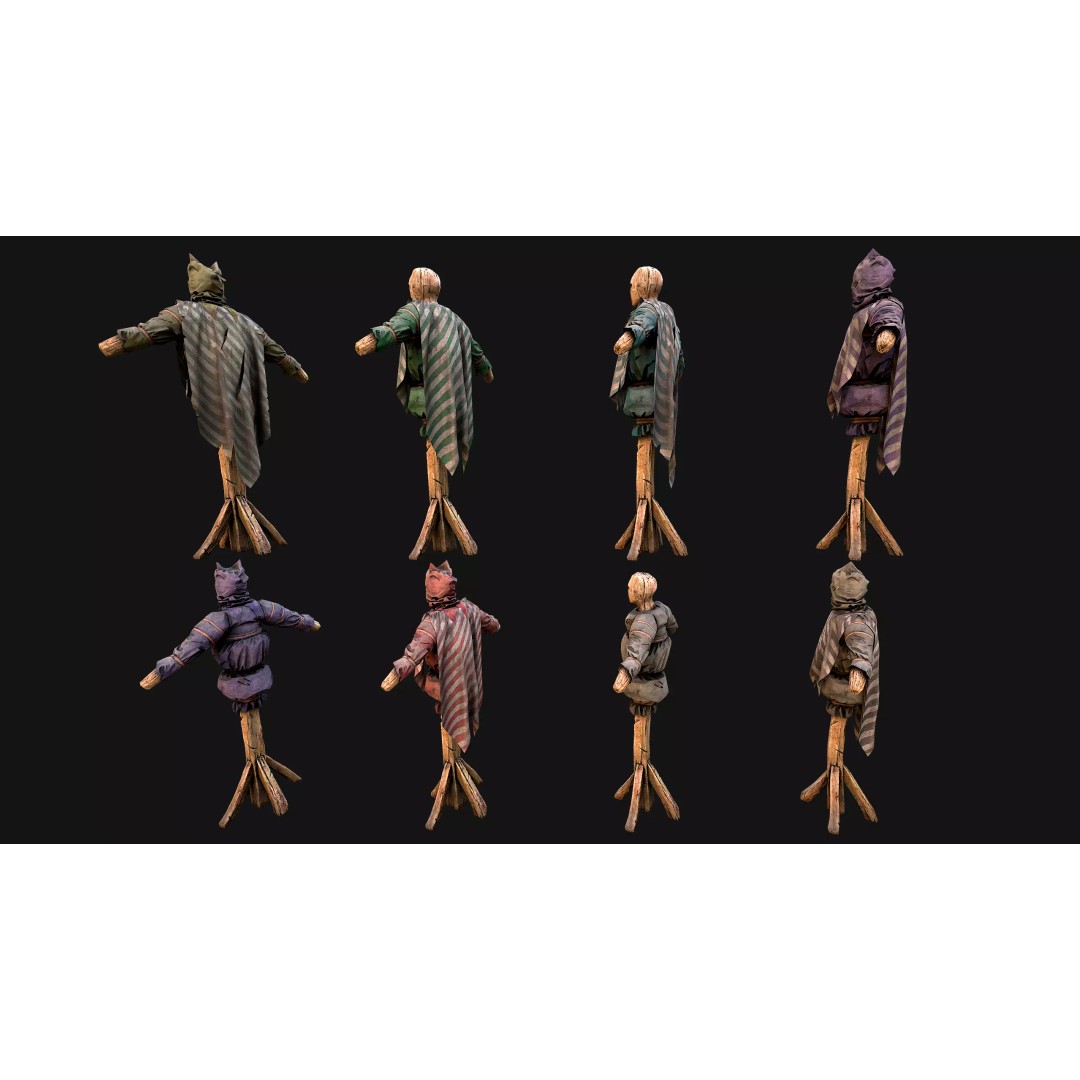 Medieval Wooden Training Dummy 3D Model – Low Poly PBR Game Asset, FBX - View 21