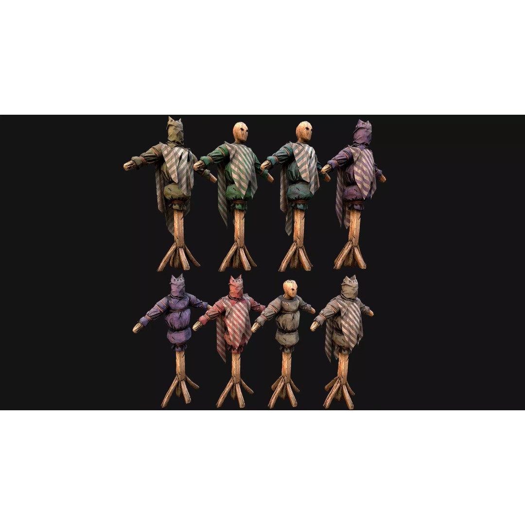 Medieval Wooden Training Dummy 3D Model – Low Poly PBR Game Asset, FBX - View 22