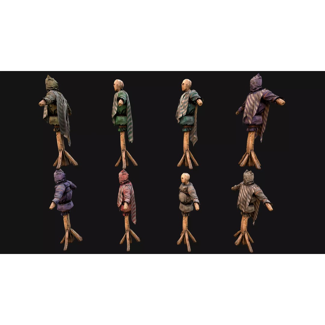 Medieval Wooden Training Dummy 3D Model – Low Poly PBR Game Asset, FBX - View 23