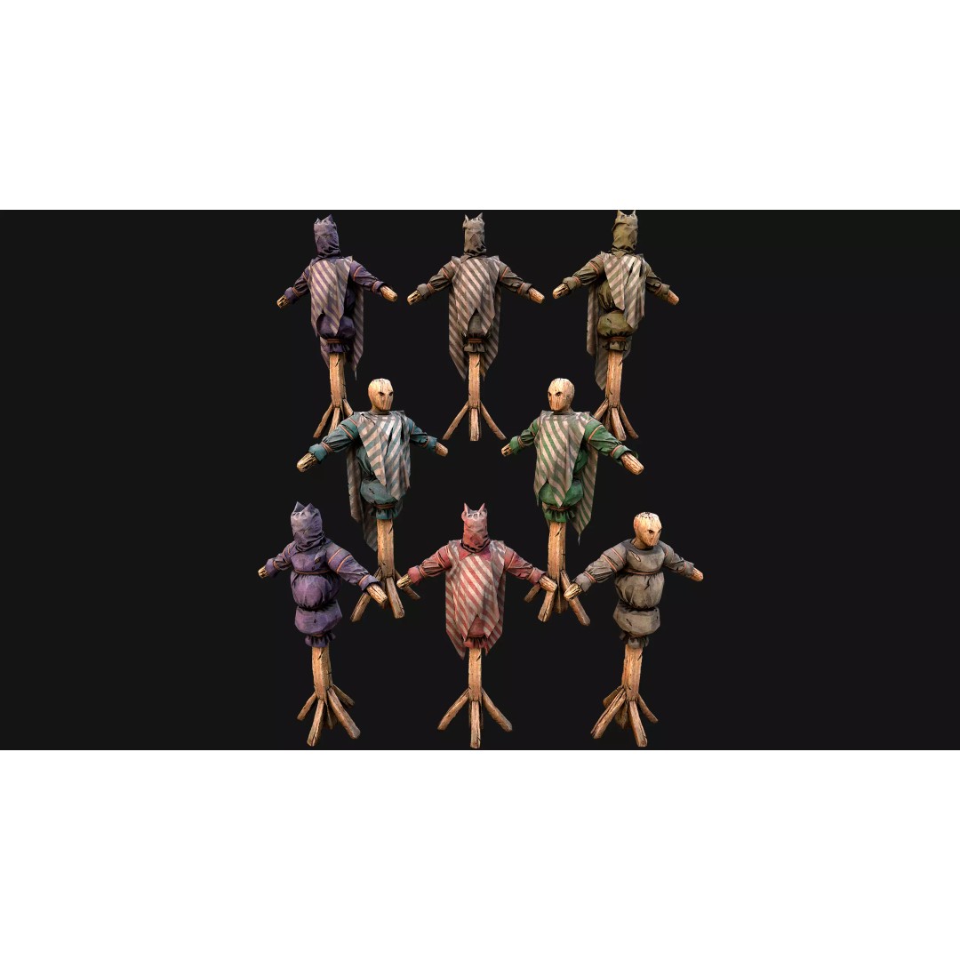 Medieval Wooden Training Dummy 3D Model – Low Poly PBR Game Asset, FBX - View 26