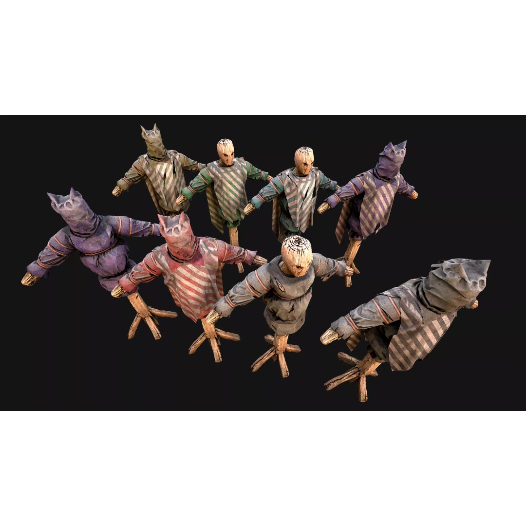 Medieval Wooden Training Dummy 3D Model – Low Poly PBR Game Asset, FBX - View 27