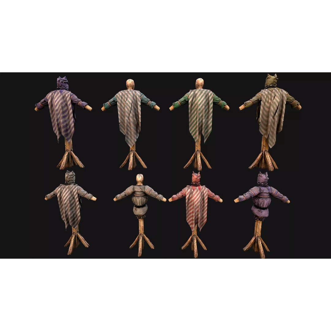 Medieval Wooden Training Dummy 3D Model – Low Poly PBR Game Asset, FBX - View 28