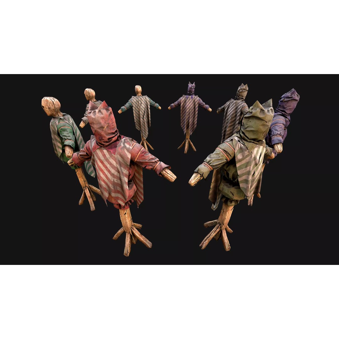 Medieval Wooden Training Dummy 3D Model – Low Poly PBR Game Asset, FBX - View 29