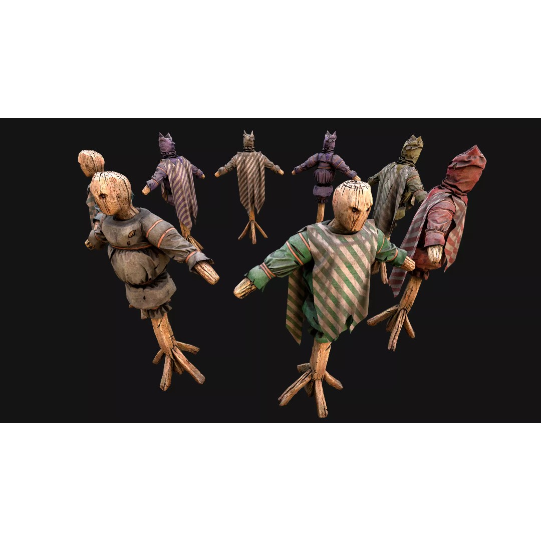 Medieval Wooden Training Dummy 3D Model – Low Poly PBR Game Asset, FBX - View 30