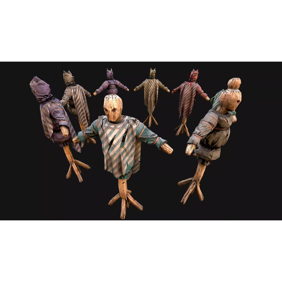 Medieval Wooden Training Dummy 3D Model – Low Poly PBR Game Asset, FBX - View 31