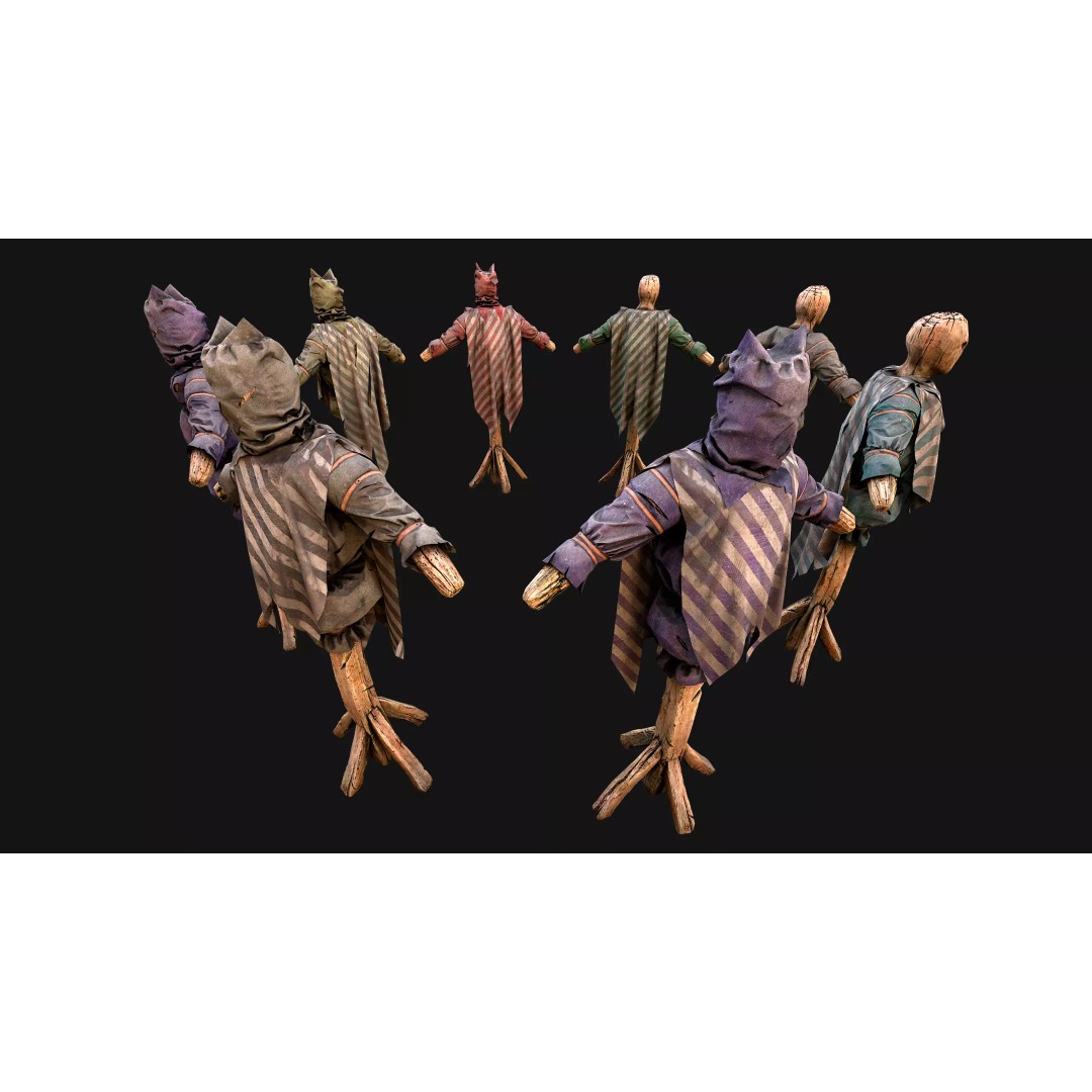 Medieval Wooden Training Dummy 3D Model – Low Poly PBR Game Asset, FBX - View 32