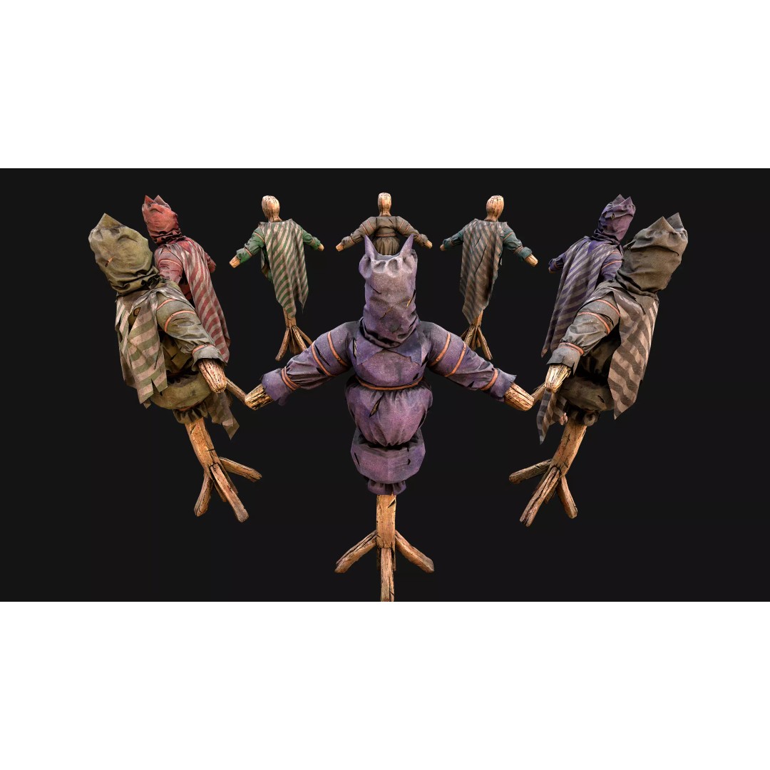 Medieval Wooden Training Dummy 3D Model – Low Poly PBR Game Asset, FBX - View 33