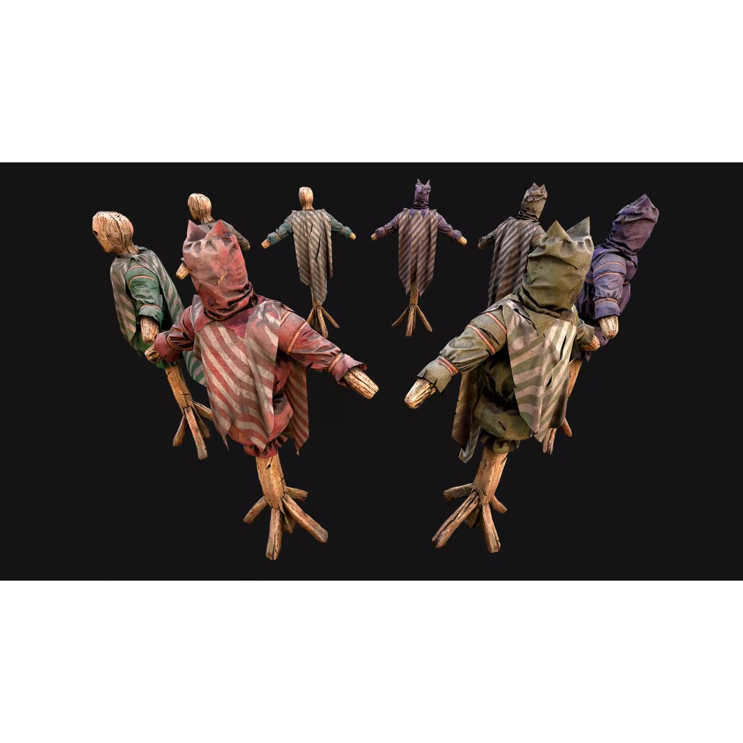 Medieval Wooden Training Dummy 3D Model – Low Poly PBR Game Asset, FBX - View 34