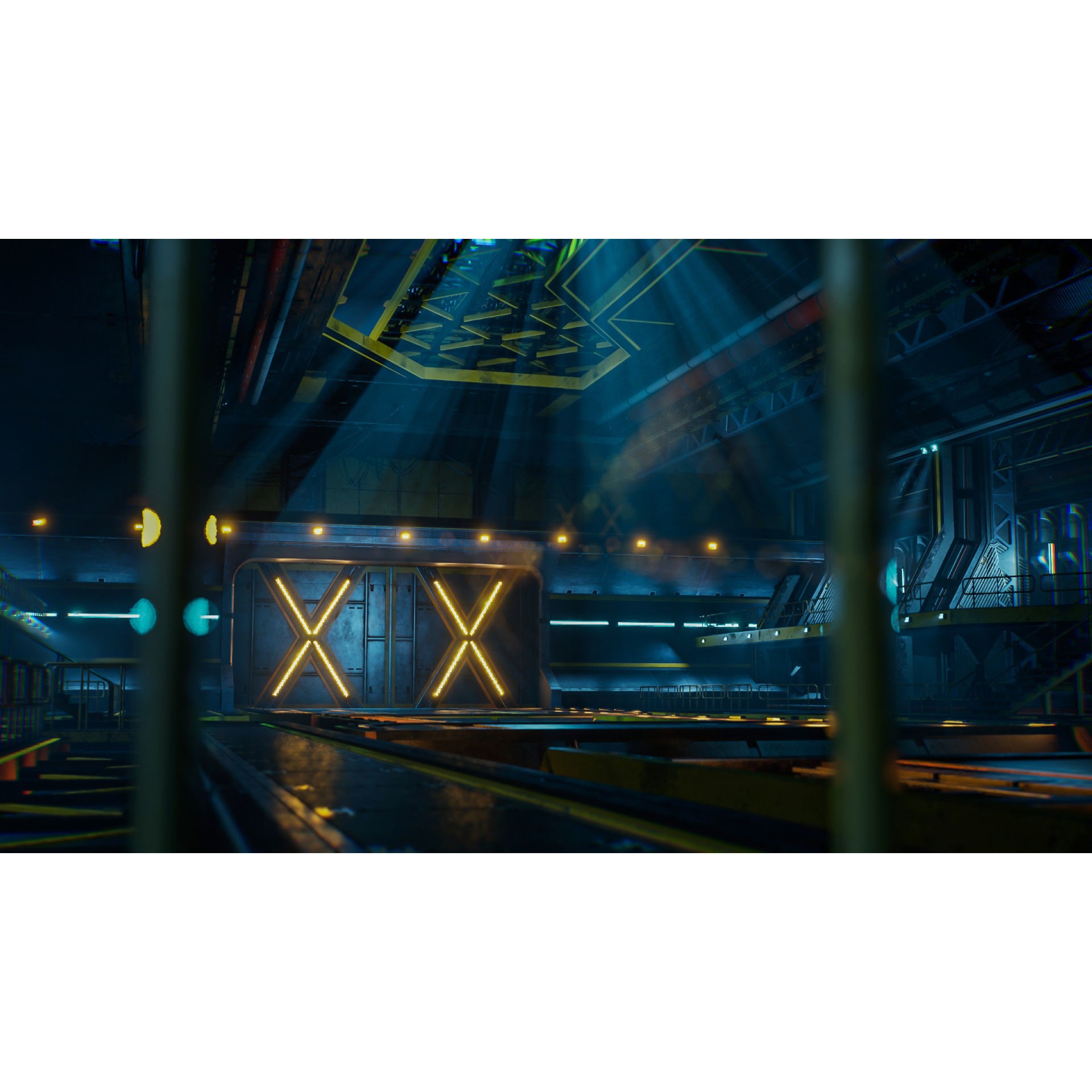 Sci-Fi Hangar - Low-Poly Game-Ready 3D Model - View 13