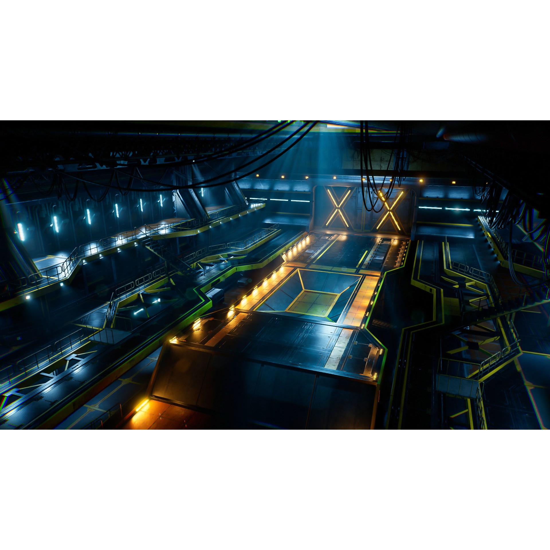 Sci-Fi Hangar - Low-Poly Game-Ready 3D Model - View 16