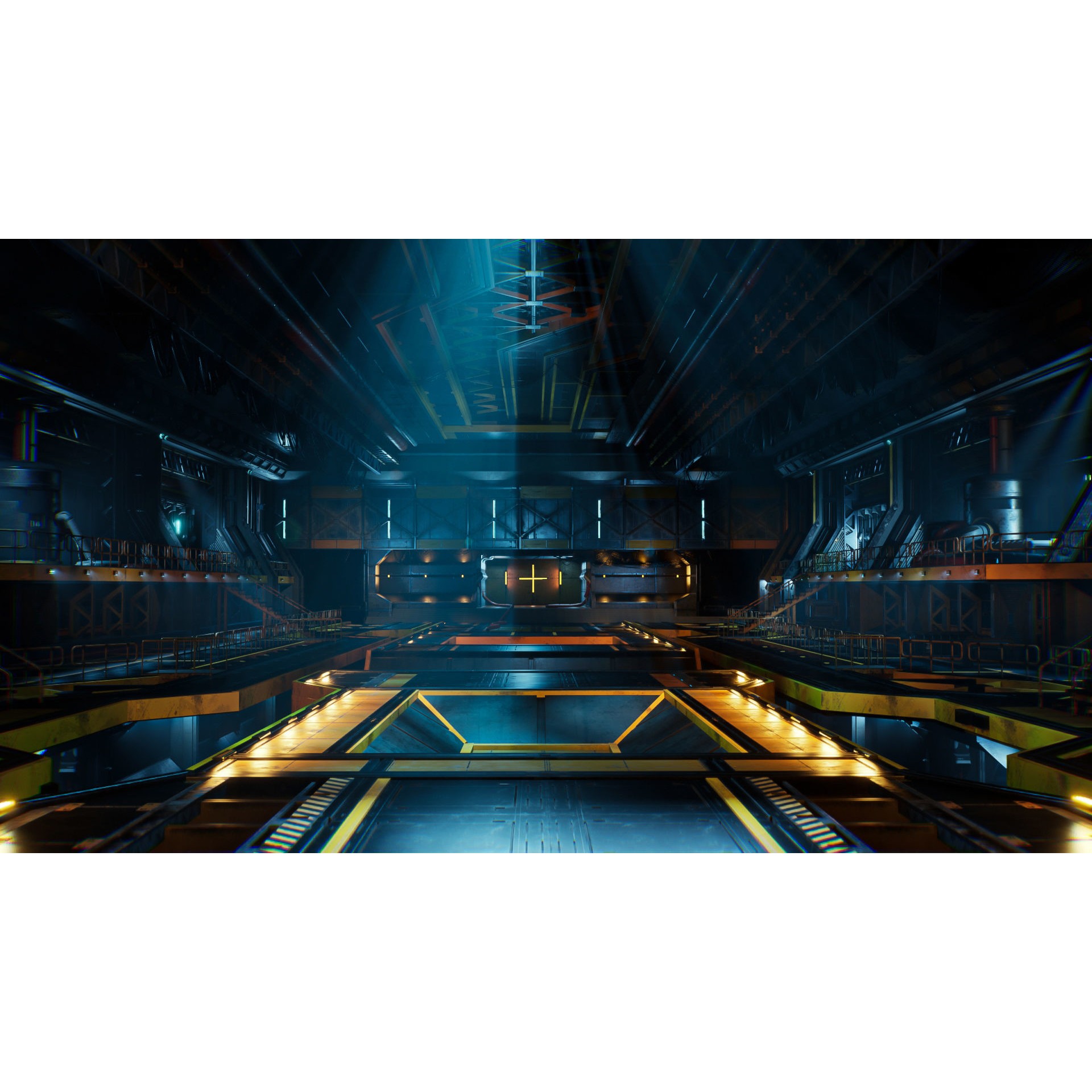 Sci-Fi Hangar - Low-Poly Game-Ready 3D Model - View 17