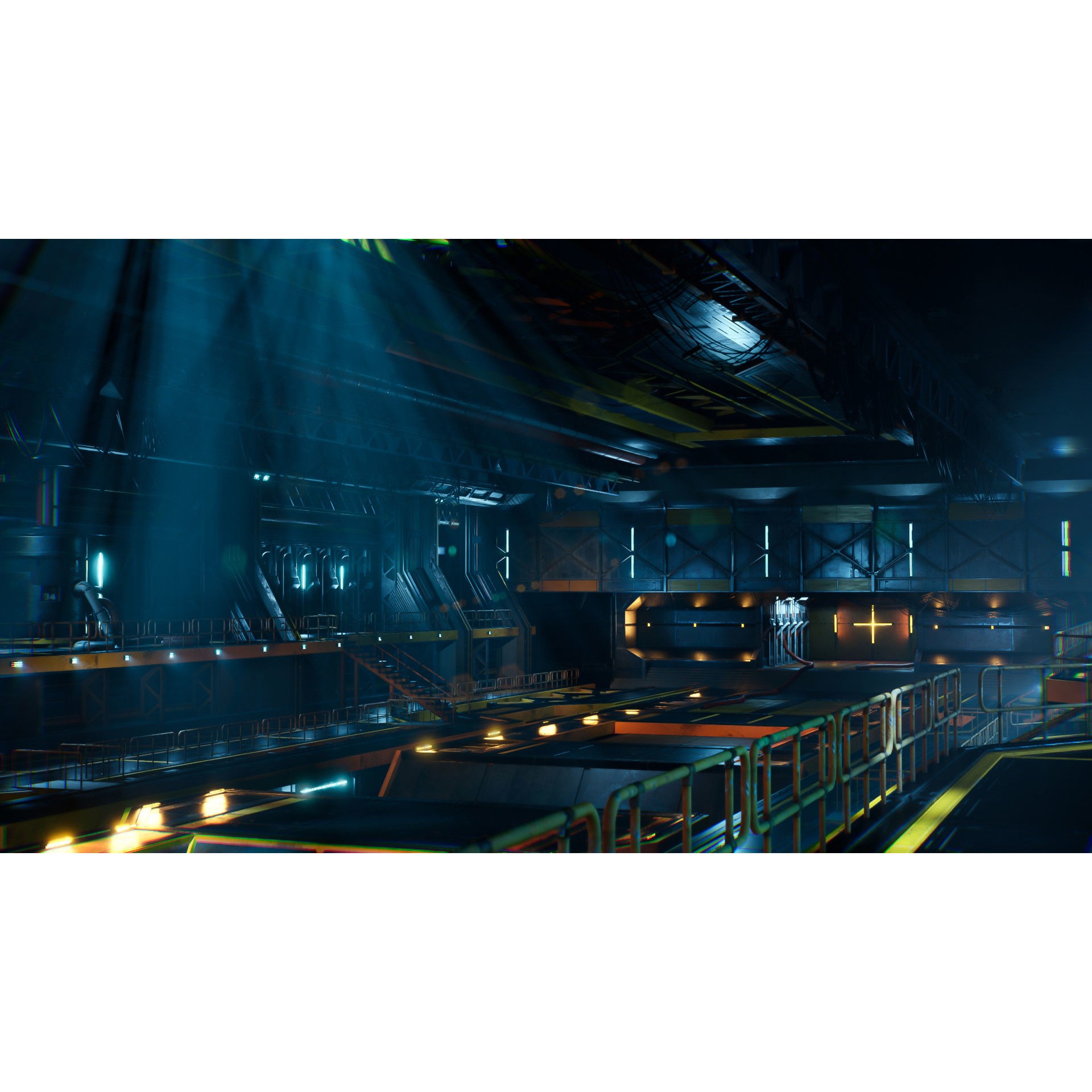 Sci-Fi Hangar - Low-Poly Game-Ready 3D Model - View 18