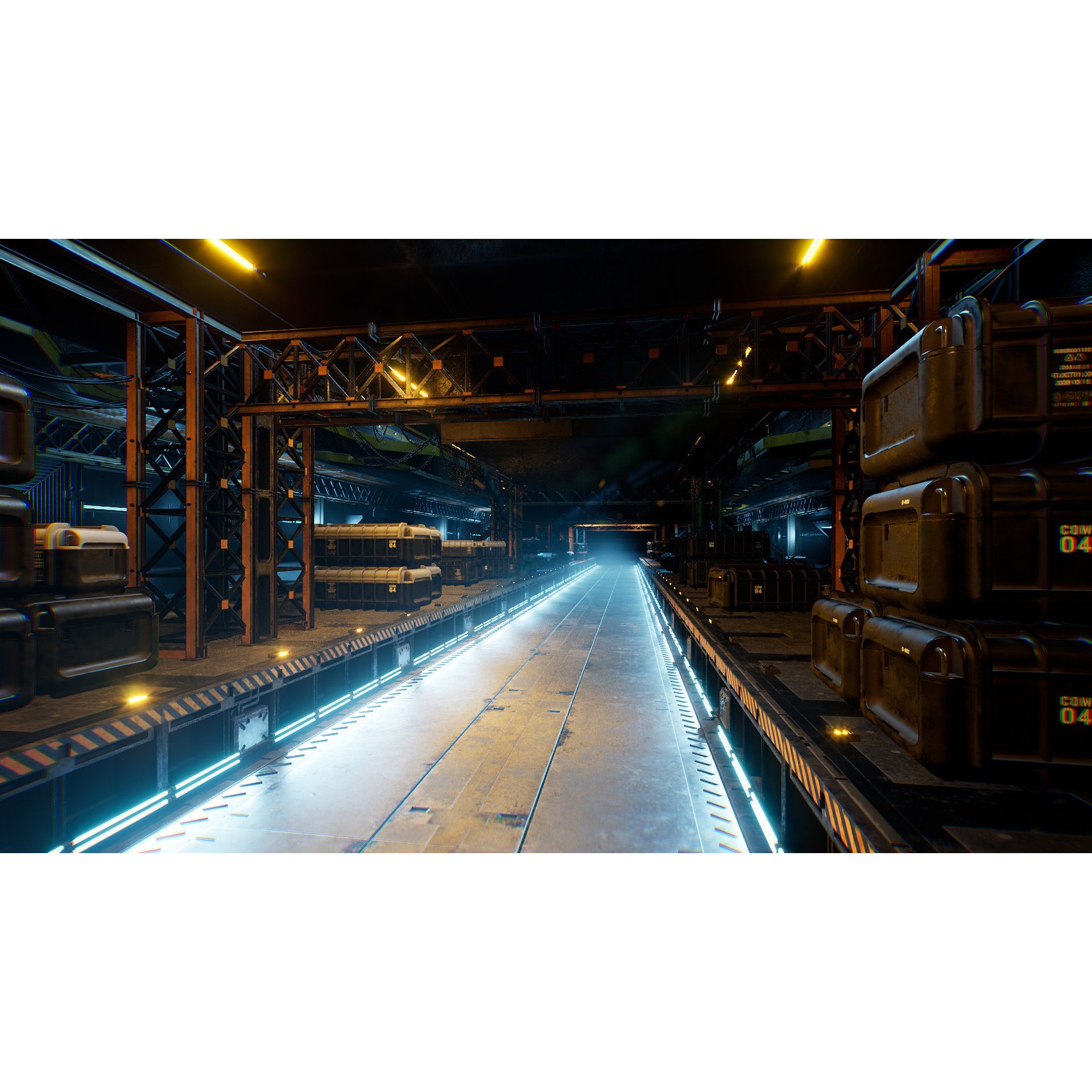 Sci-Fi Hangar - Low-Poly Game-Ready 3D Model - View 22