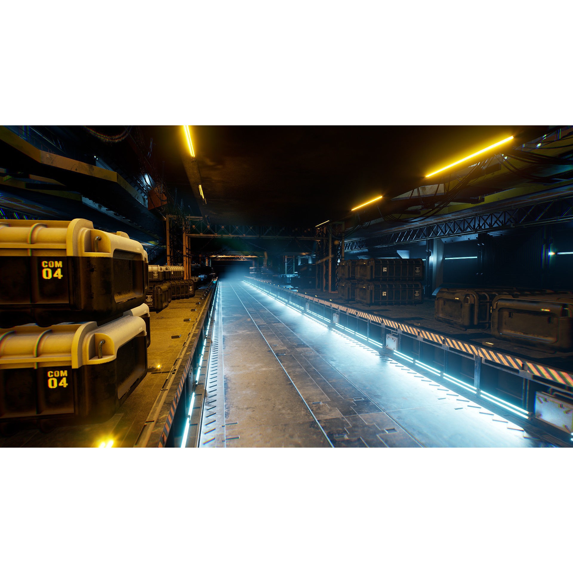 Sci-Fi Hangar - Low-Poly Game-Ready 3D Model - View 23