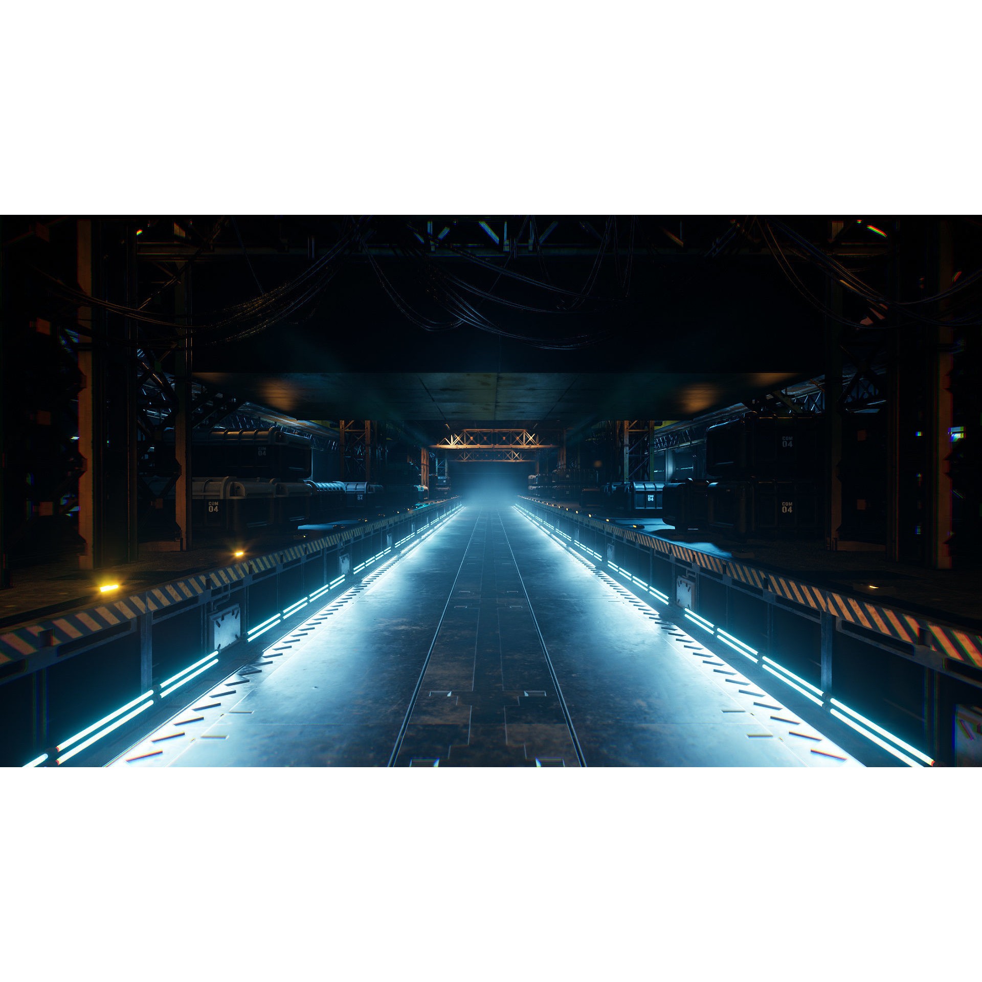 Sci-Fi Hangar - Low-Poly Game-Ready 3D Model - View 24