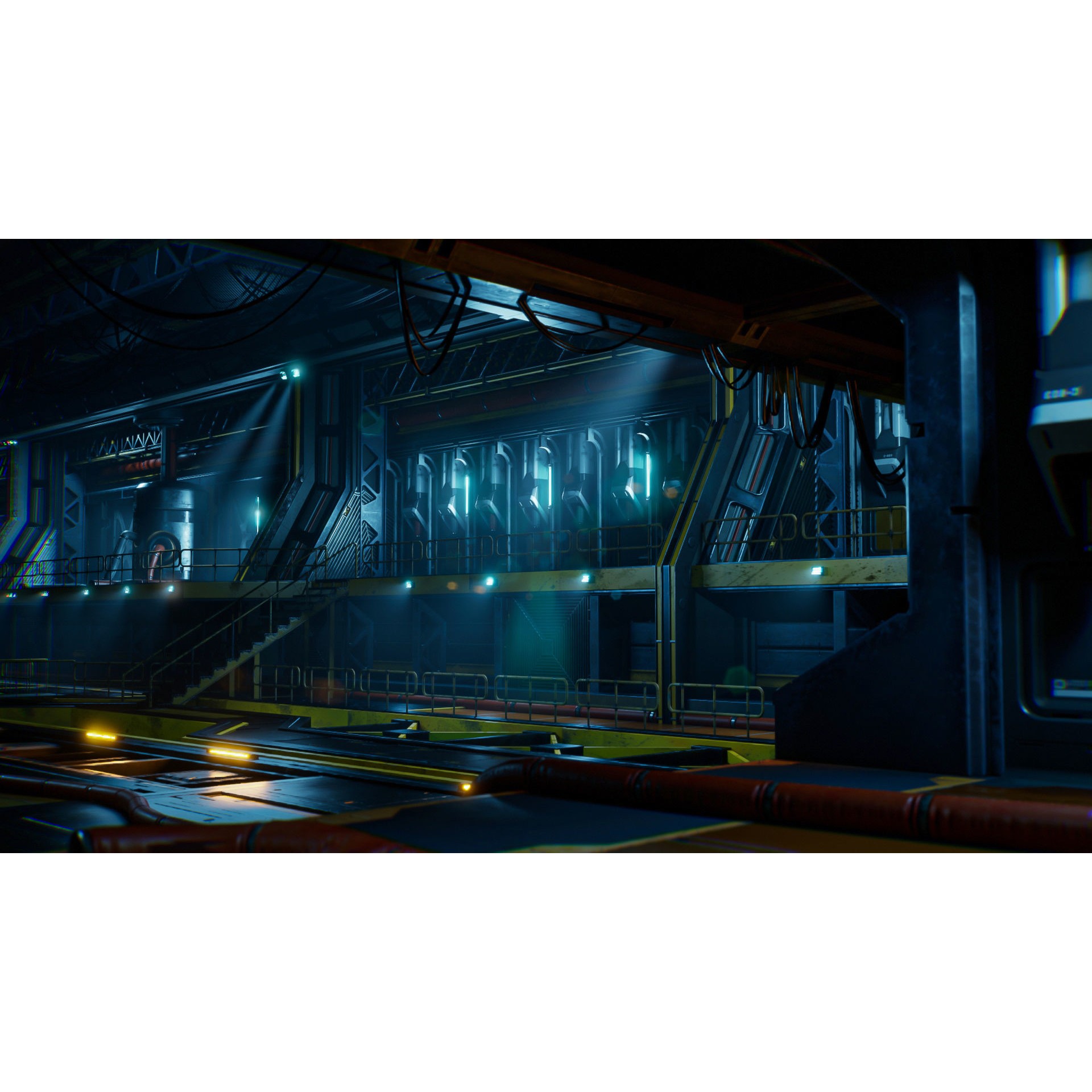 Sci-Fi Hangar - Low-Poly Game-Ready 3D Model - View 7