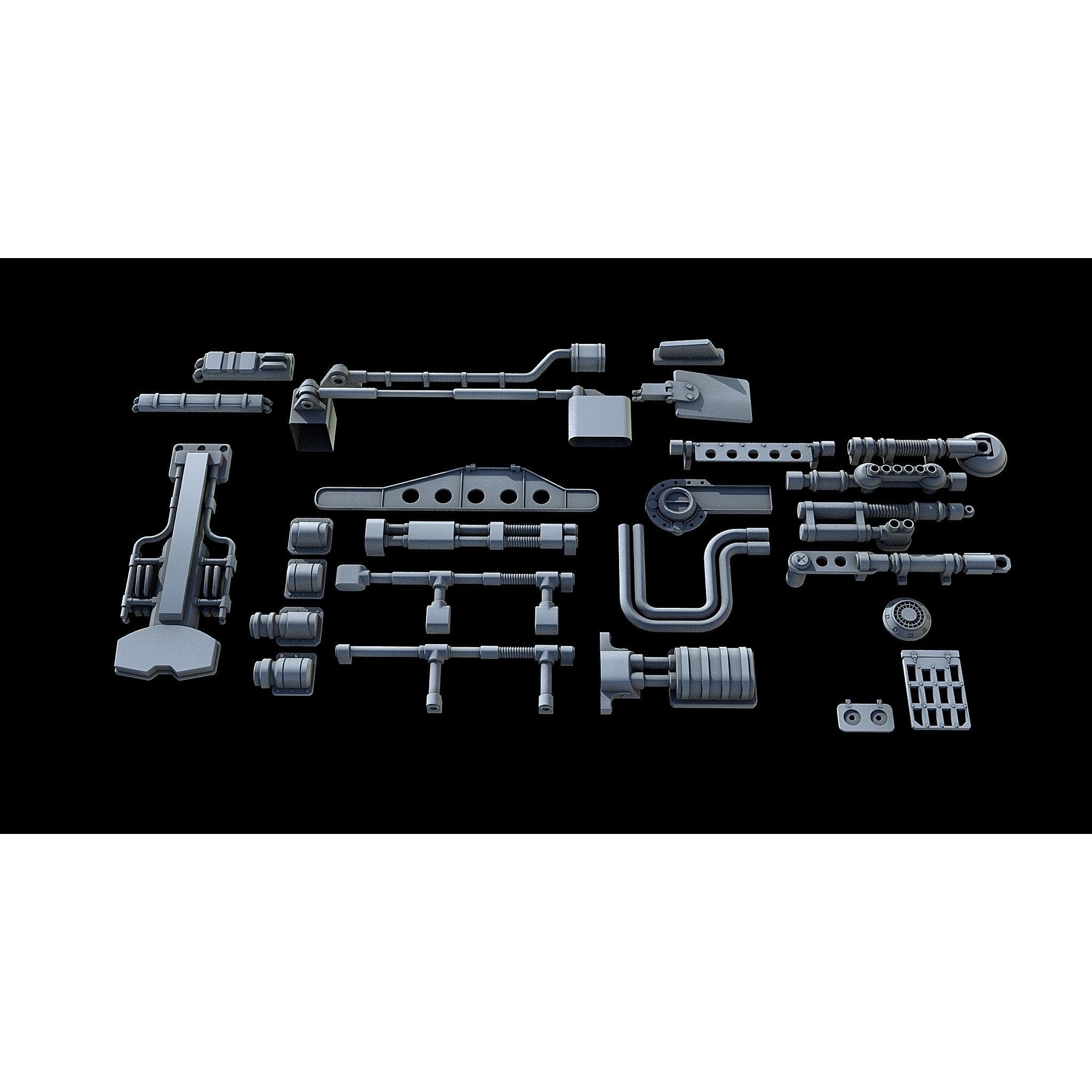 Sci-Fi KitBash and Props Pack - Game-Ready 3D Model - View 13