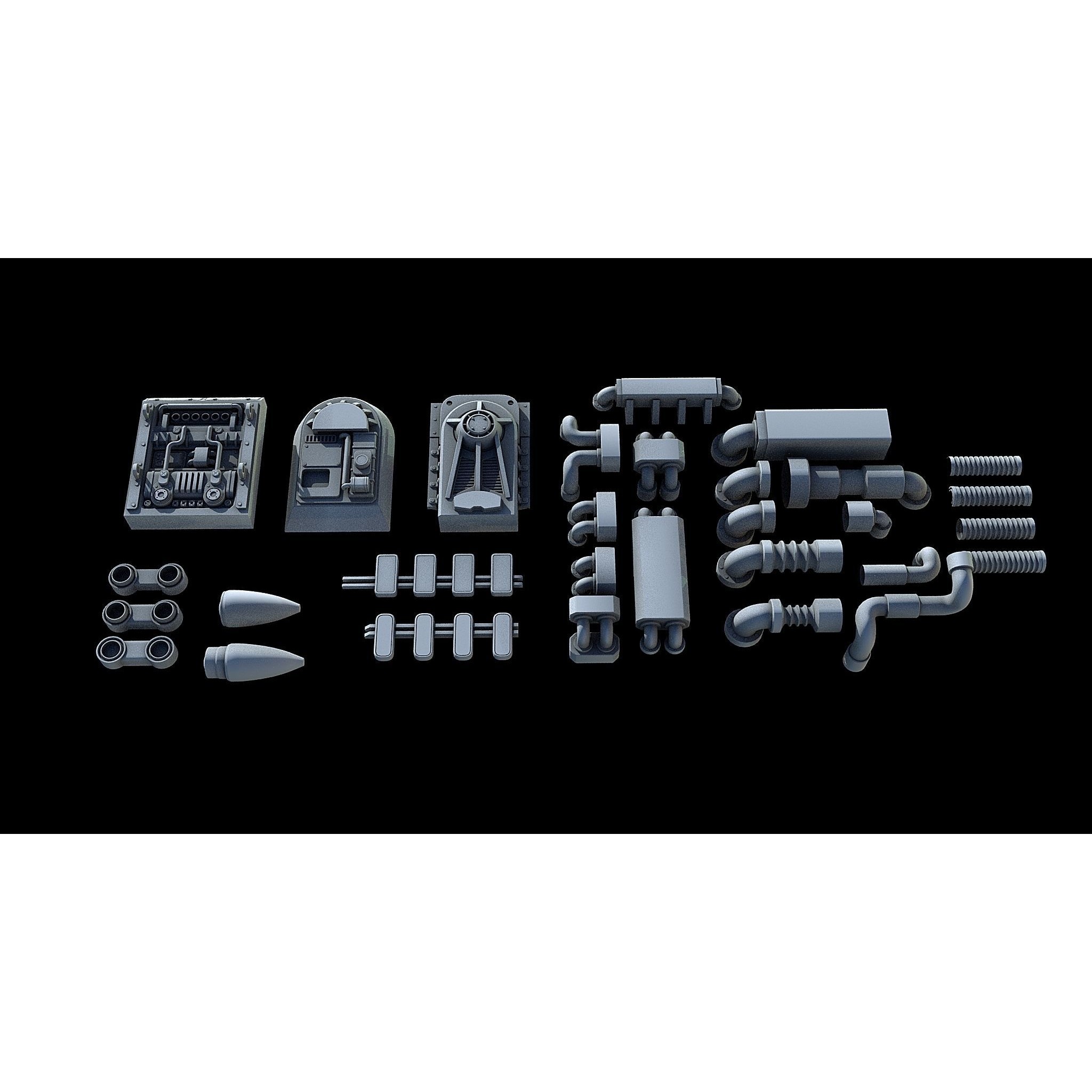 Sci-Fi KitBash and Props Pack - Game-Ready 3D Model - View 14