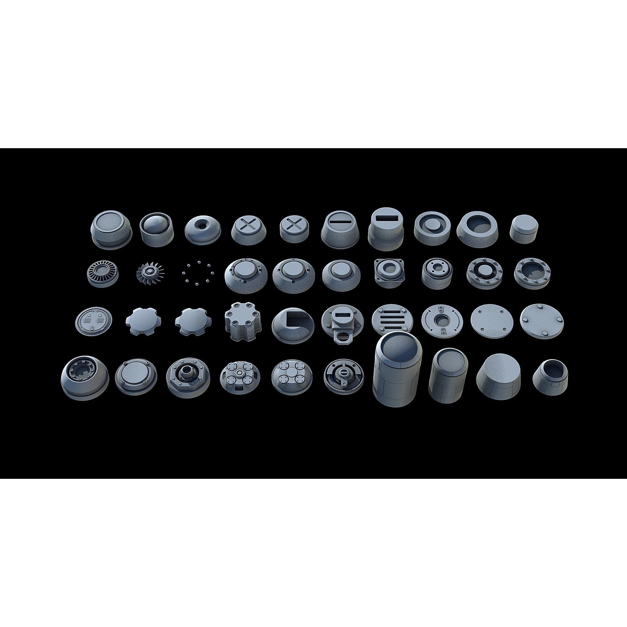 Sci-Fi KitBash and Props Pack - Game-Ready 3D Model - View 4