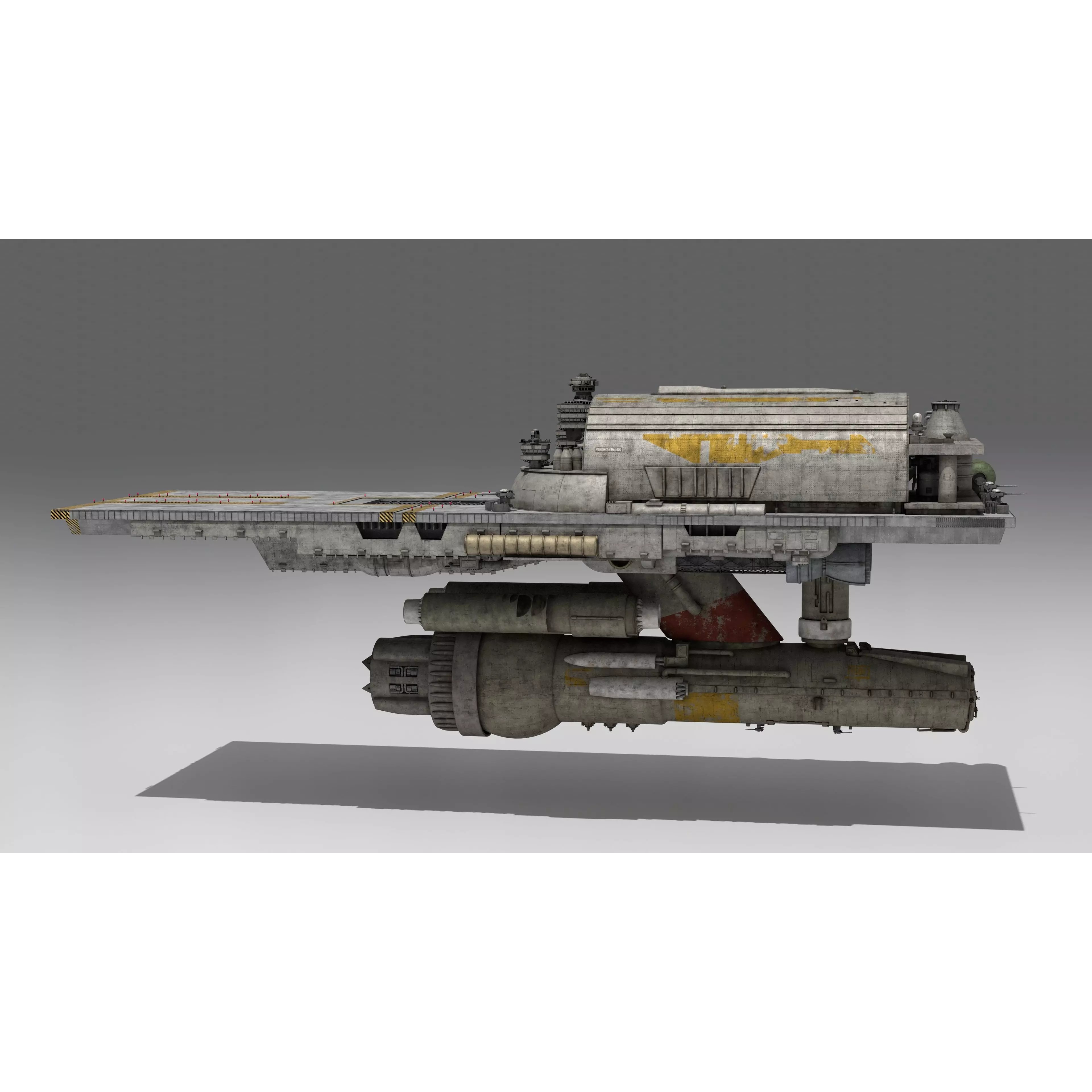 Battlestar Galactica - Flattop Game-Ready 3D Model - View 11