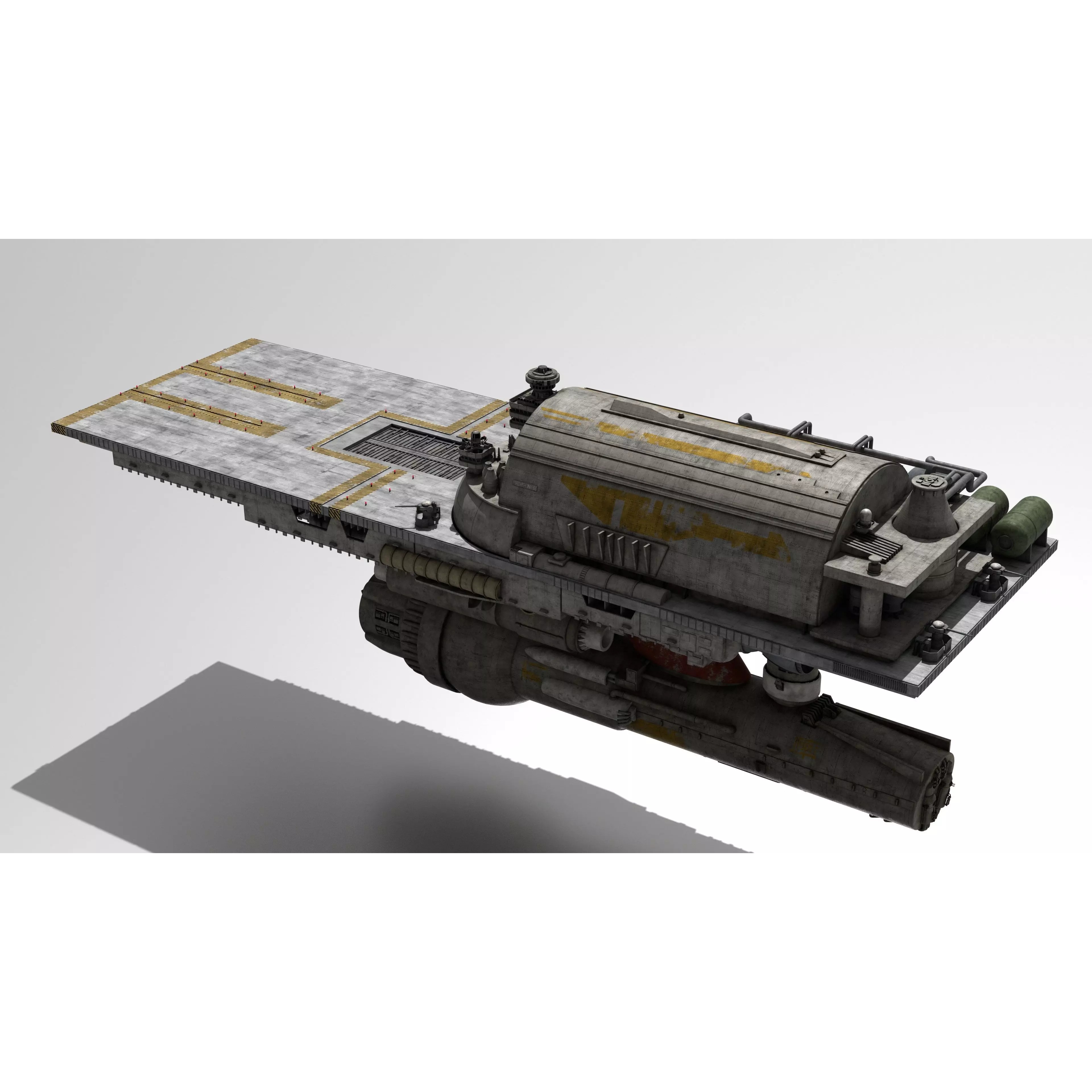Battlestar Galactica - Flattop Game-Ready 3D Model - View 12