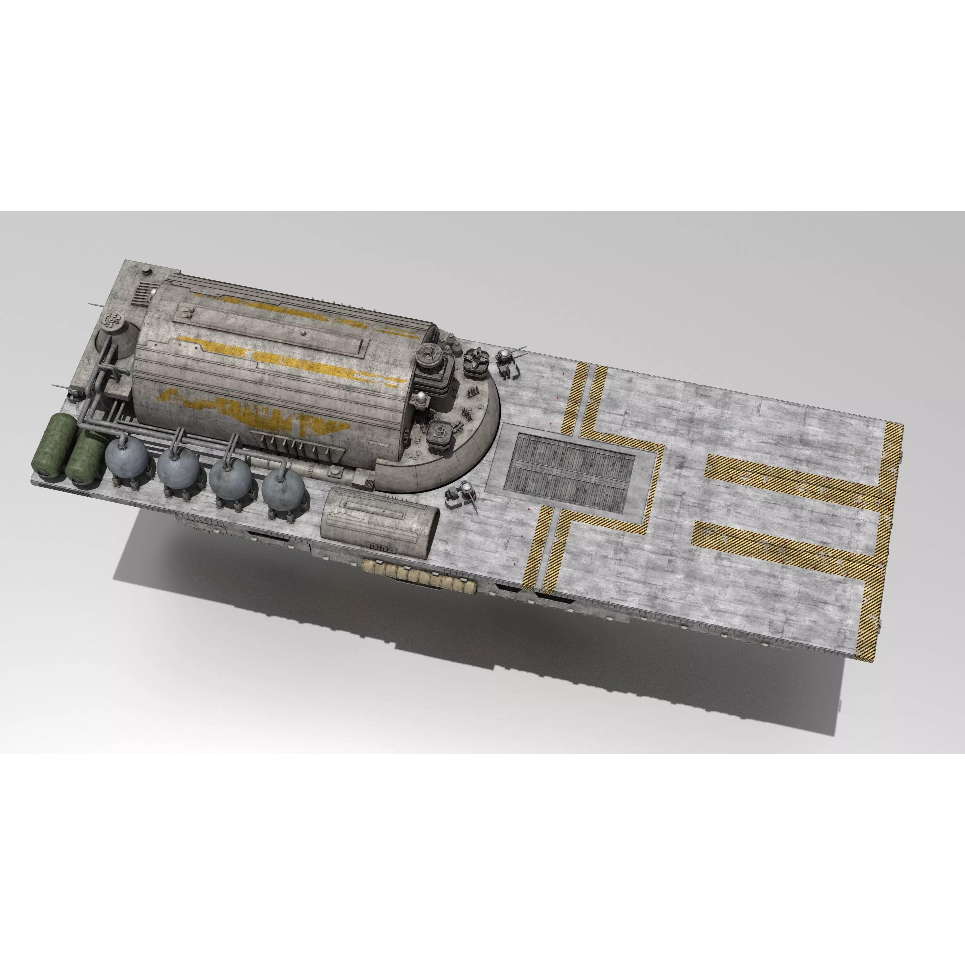 Battlestar Galactica - Flattop Game-Ready 3D Model - View 13