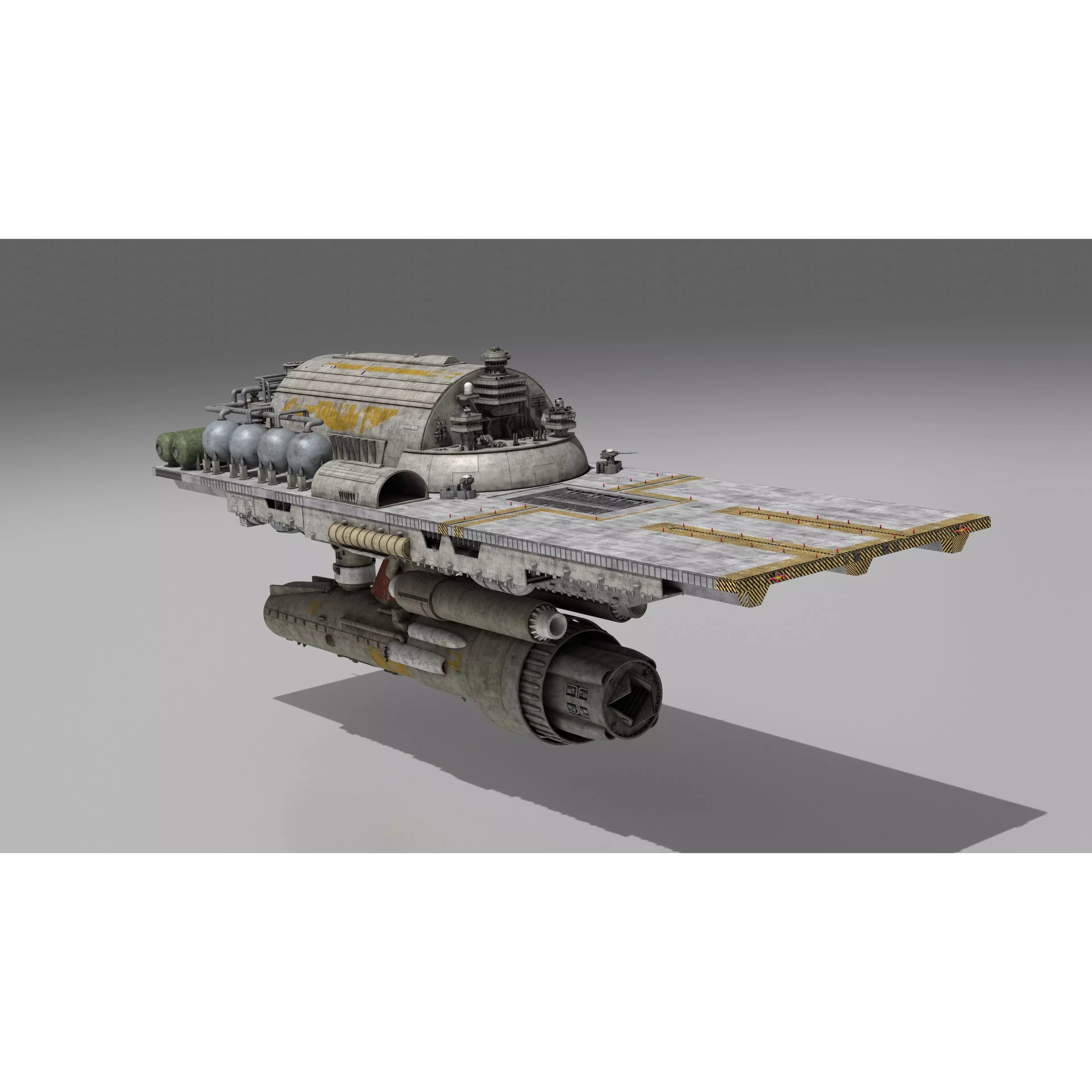 Battlestar Galactica - Flattop Game-Ready 3D Model - View 2