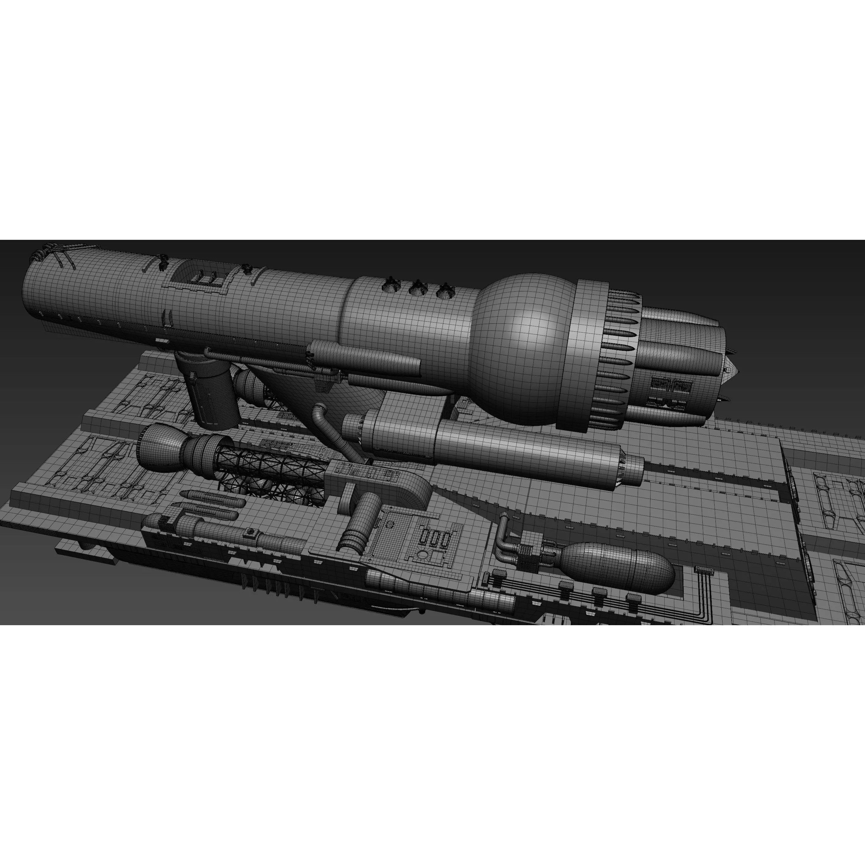 Battlestar Galactica - Flattop Game-Ready 3D Model - View 20