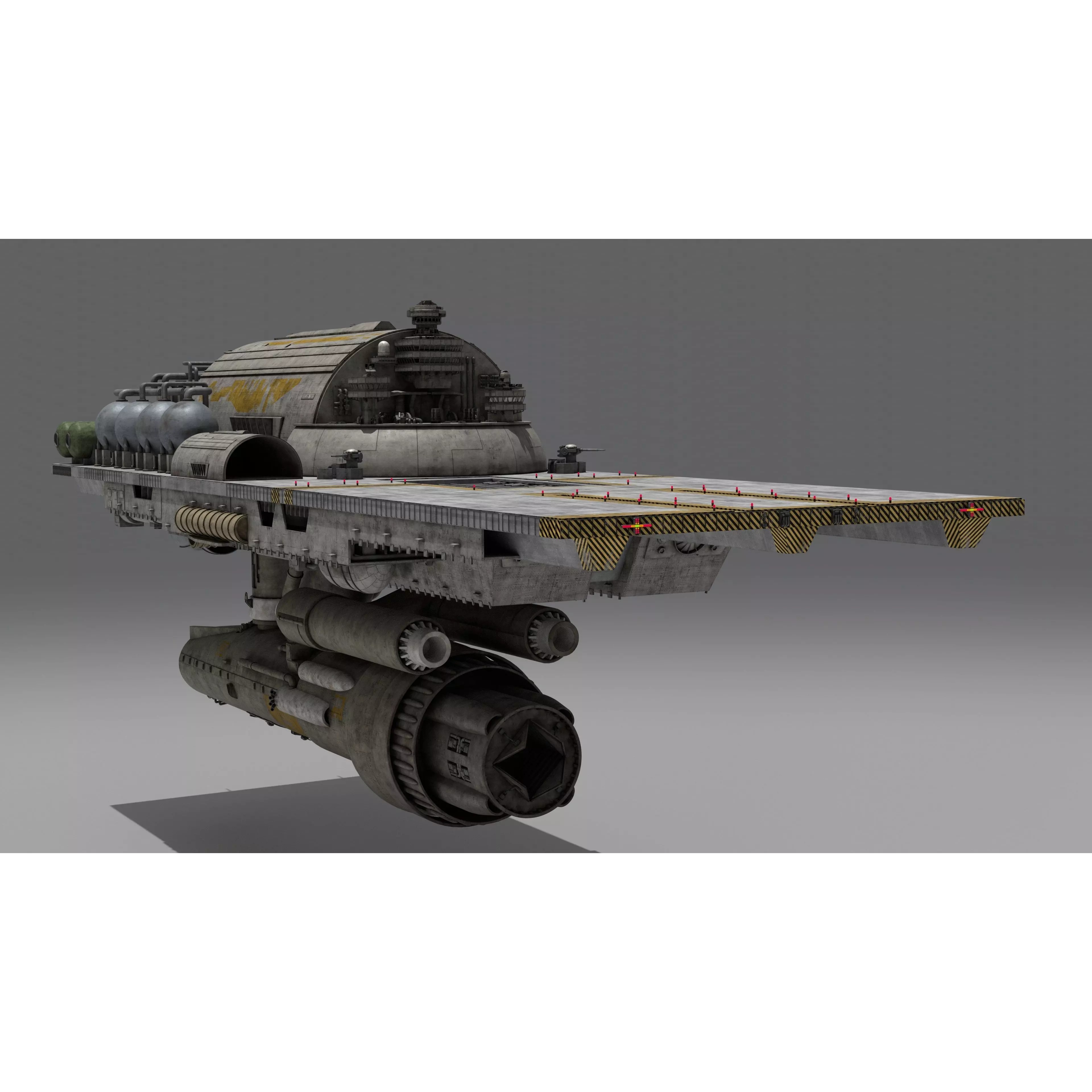Battlestar Galactica - Flattop Game-Ready 3D Model - View 3