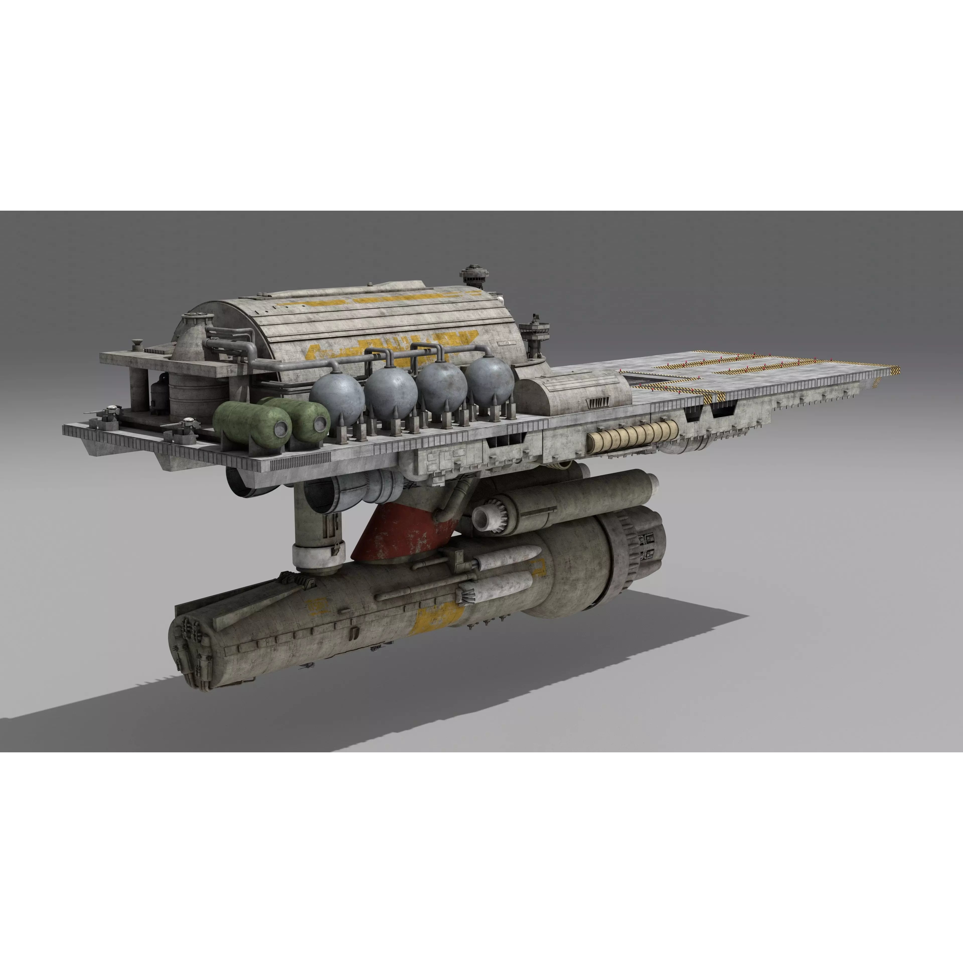 Battlestar Galactica - Flattop Game-Ready 3D Model - View 4